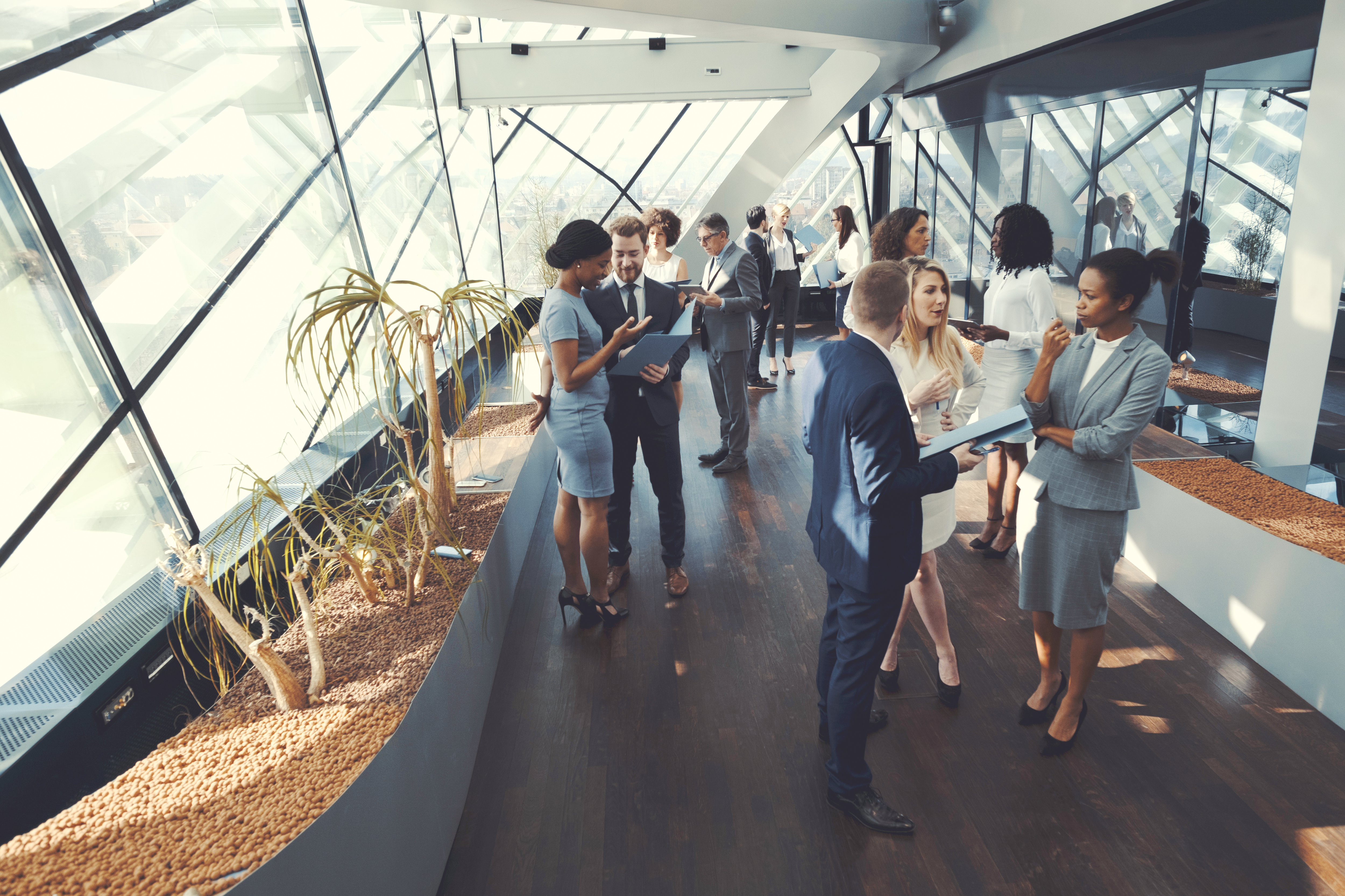 Business people at conference, coffee break