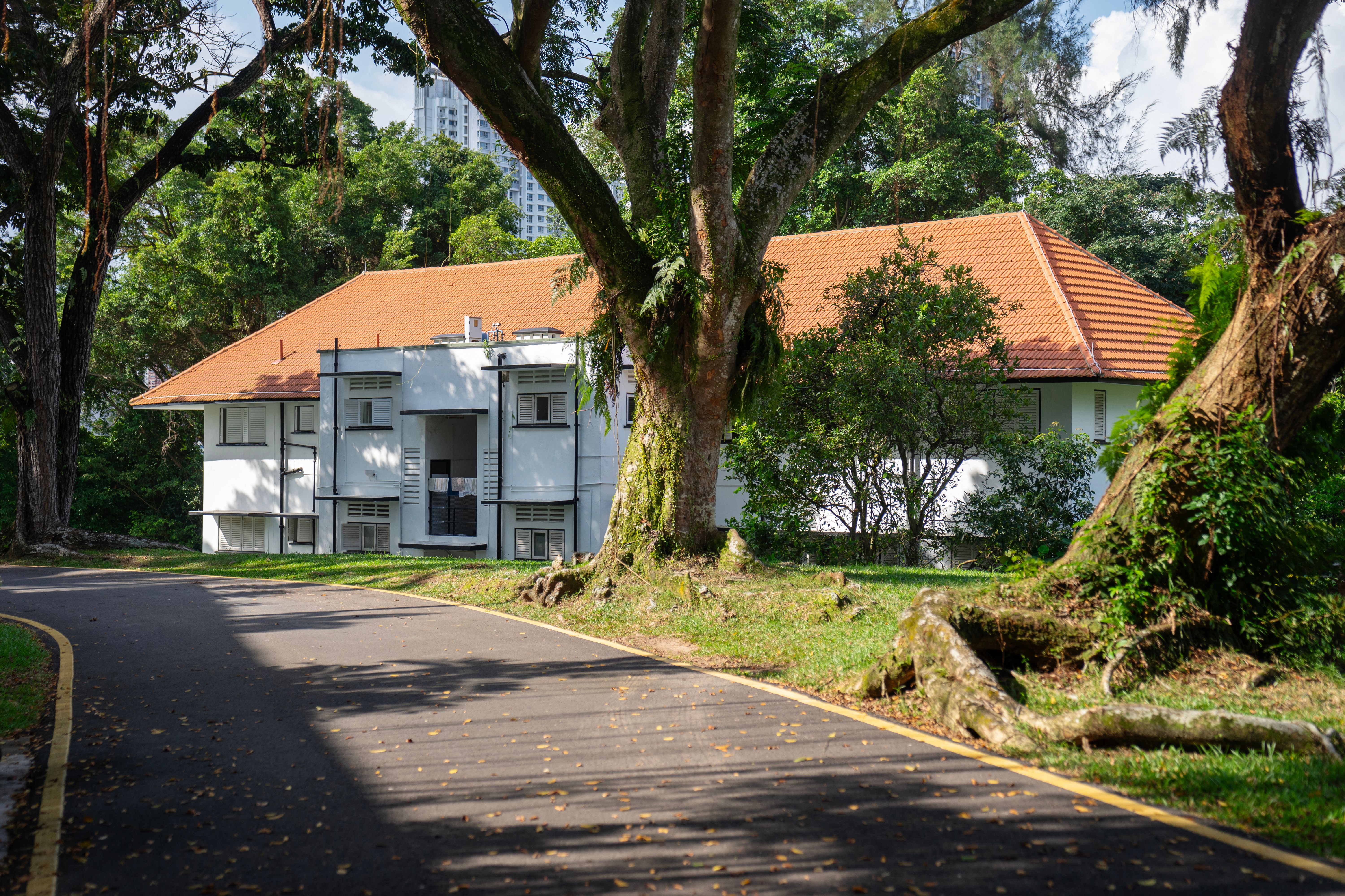 Black-and-white residential buildings, Wessex Estate, Singapore Black-and-white residential buildings, Wessex Estate, Singapore