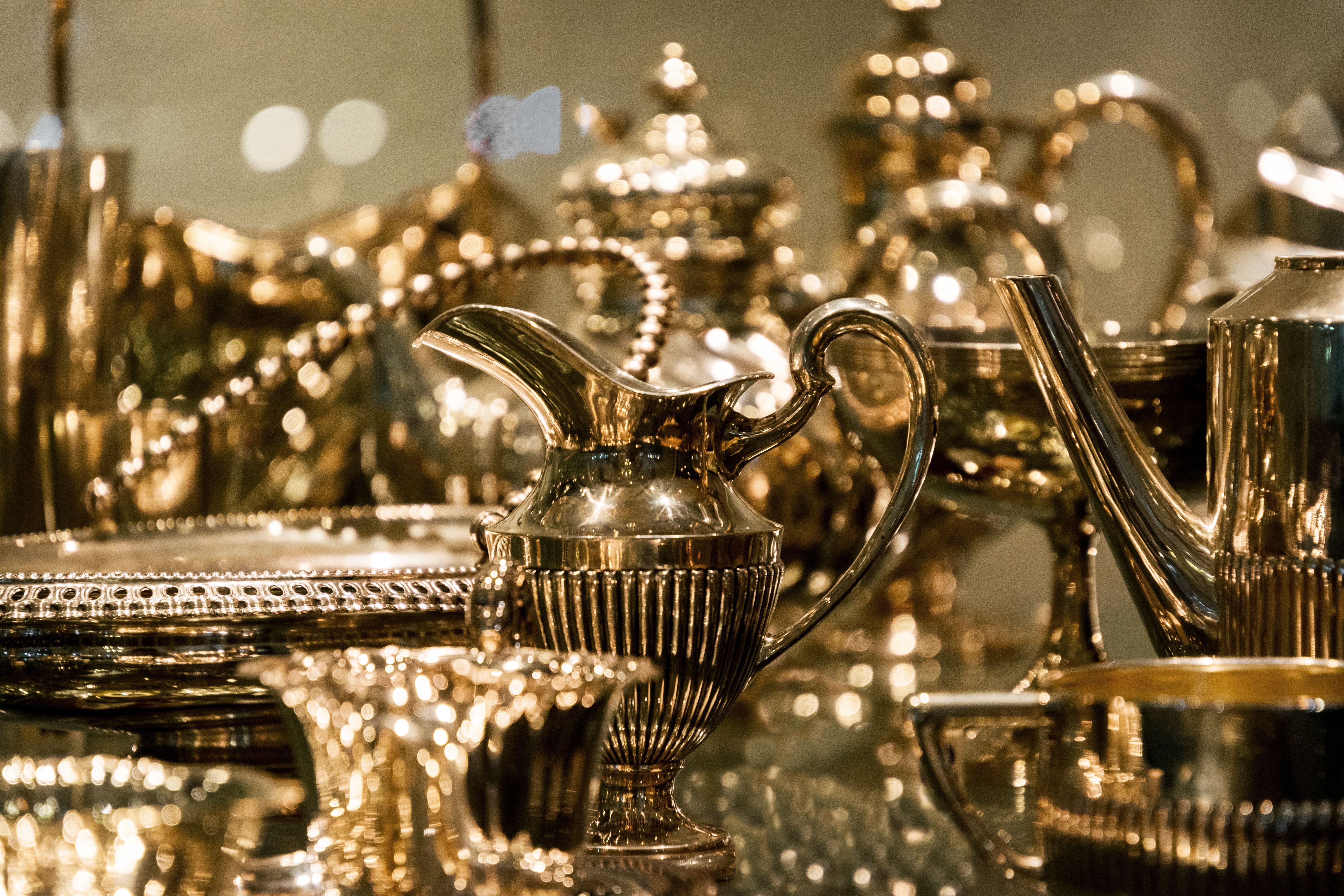 silver serving pieces