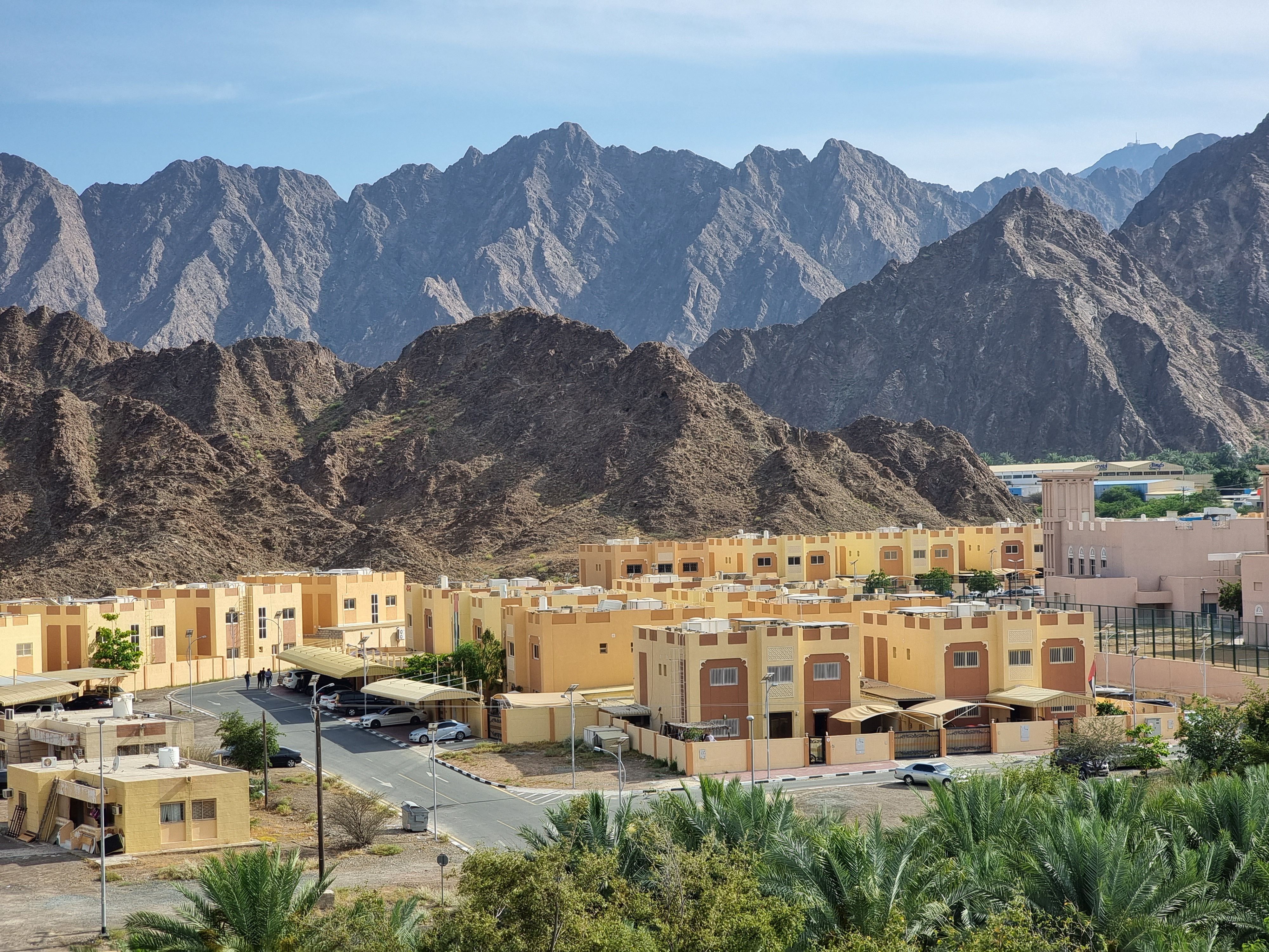 Beautiful residential buildings in Hatta village,Dubai,UAE.