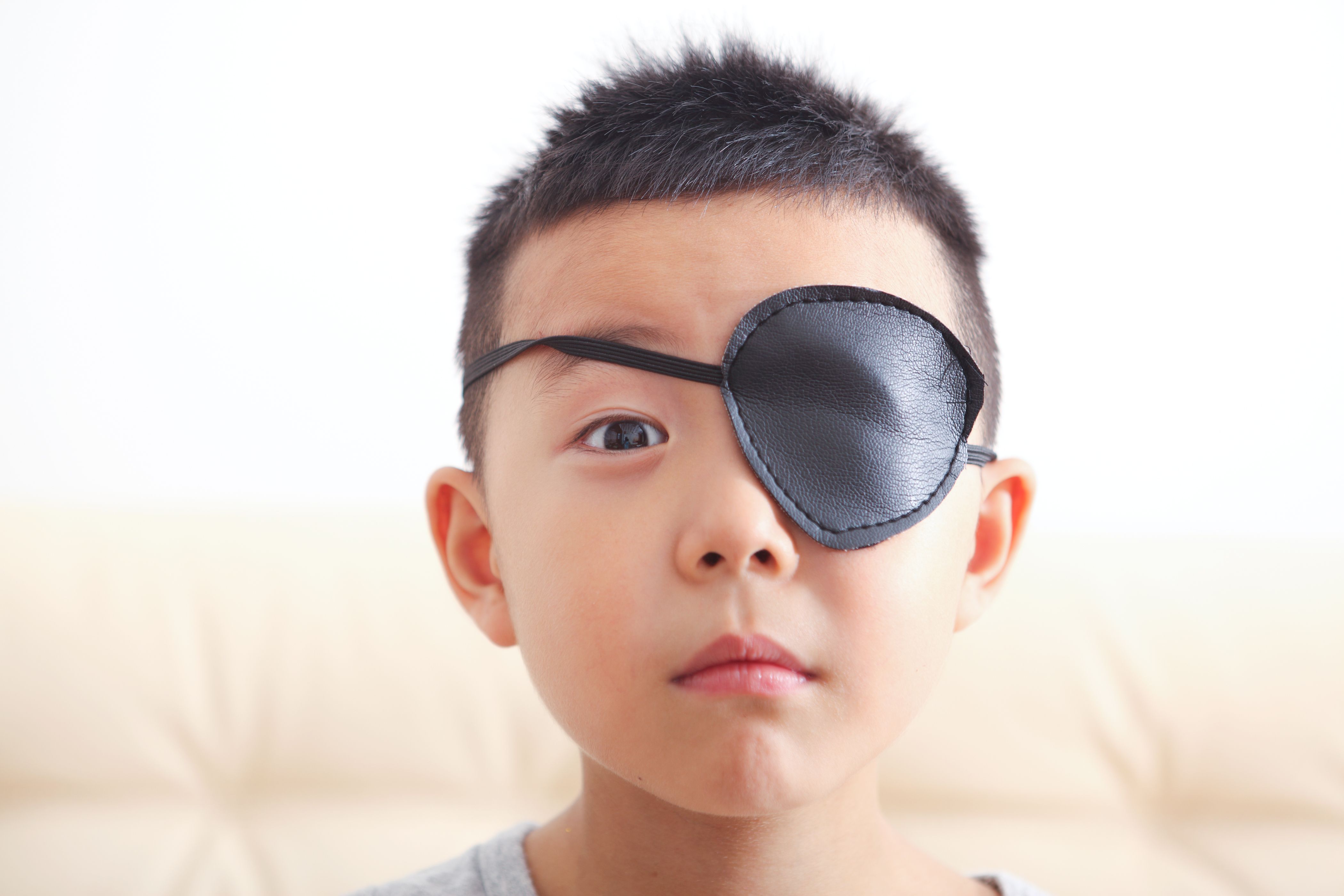 Boy playing pirate
