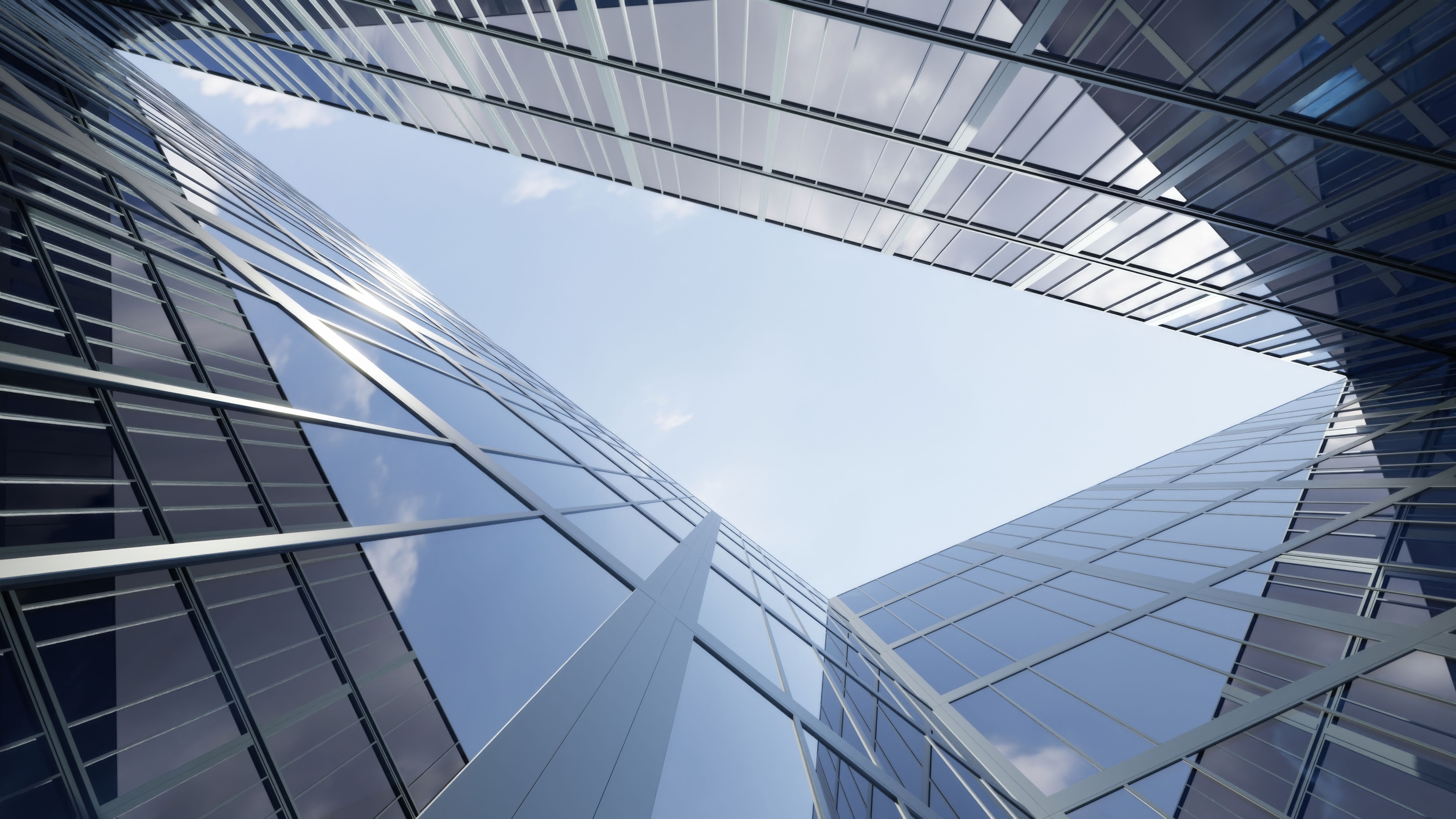 3d rendering of modern architecture, Skyscraper corporate office building with glass window