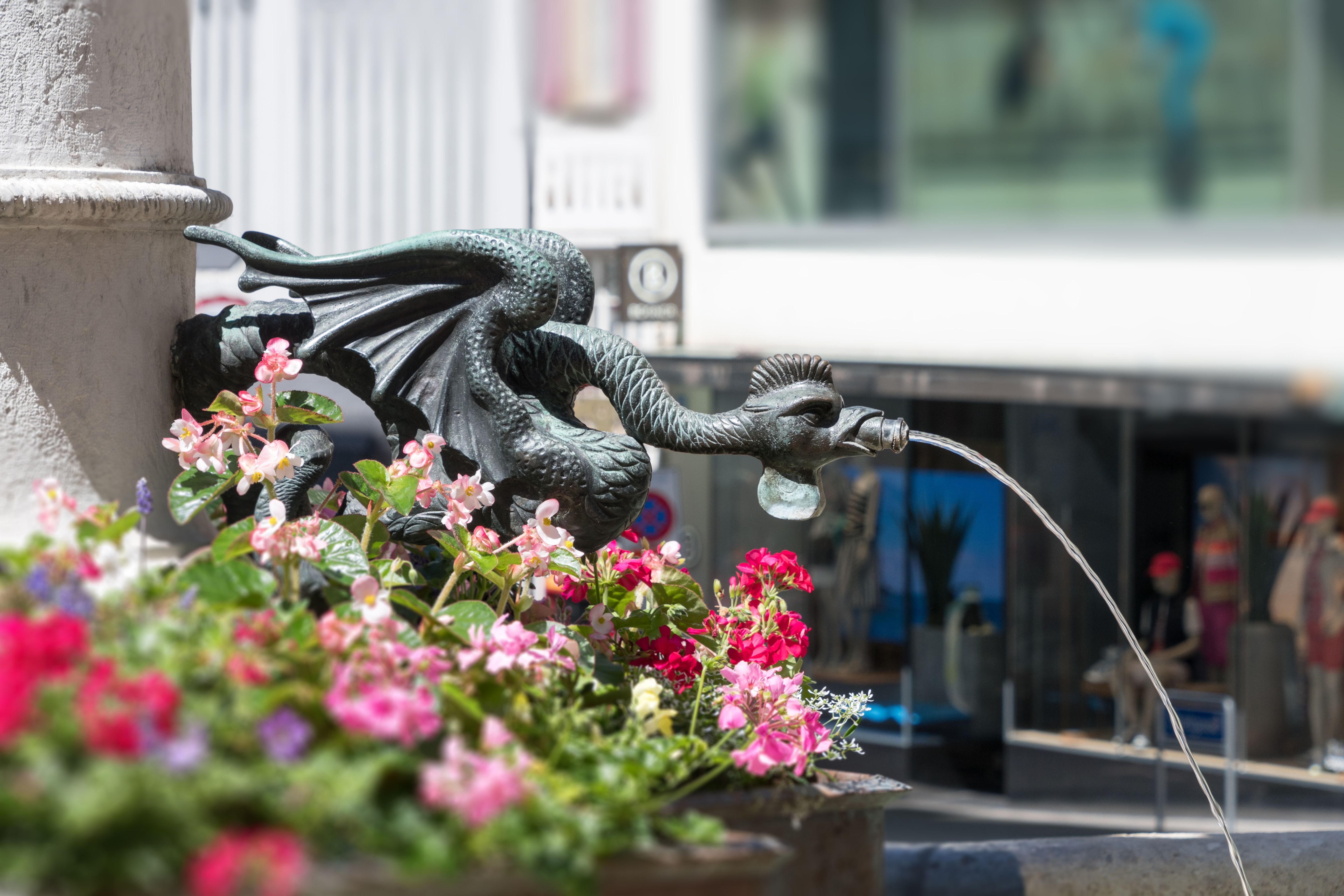 Fontaine d’eau publique à Bâle, Suisse