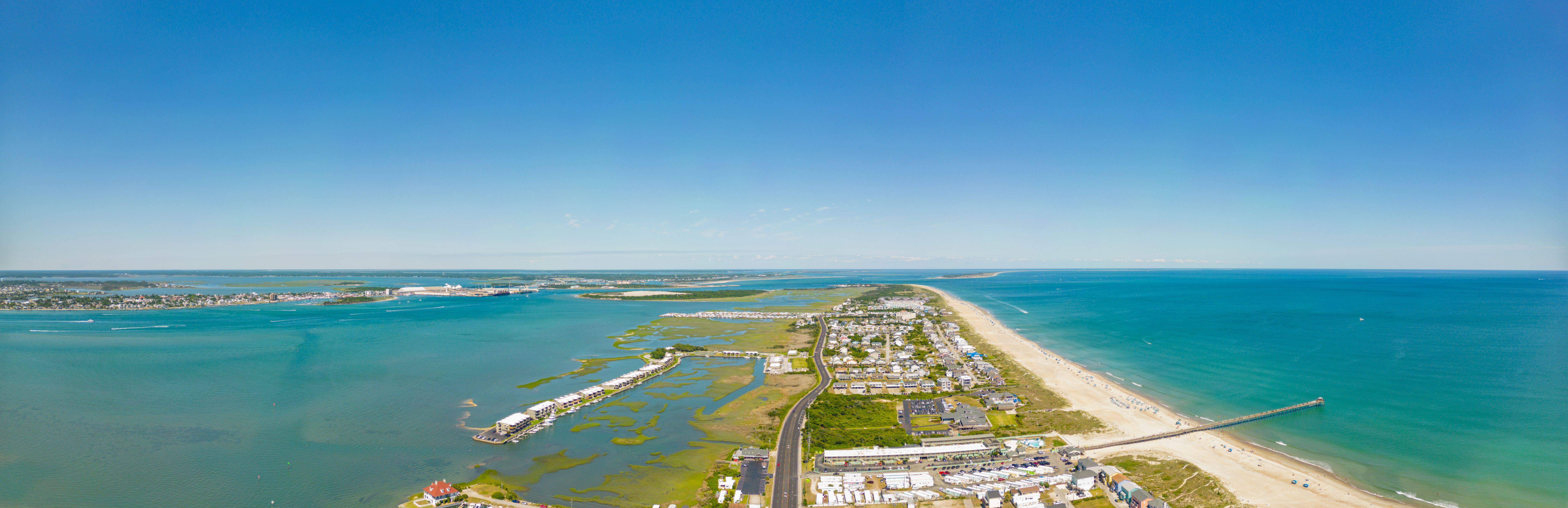 Aerial drone photo of Atlantic Beach North Carolina