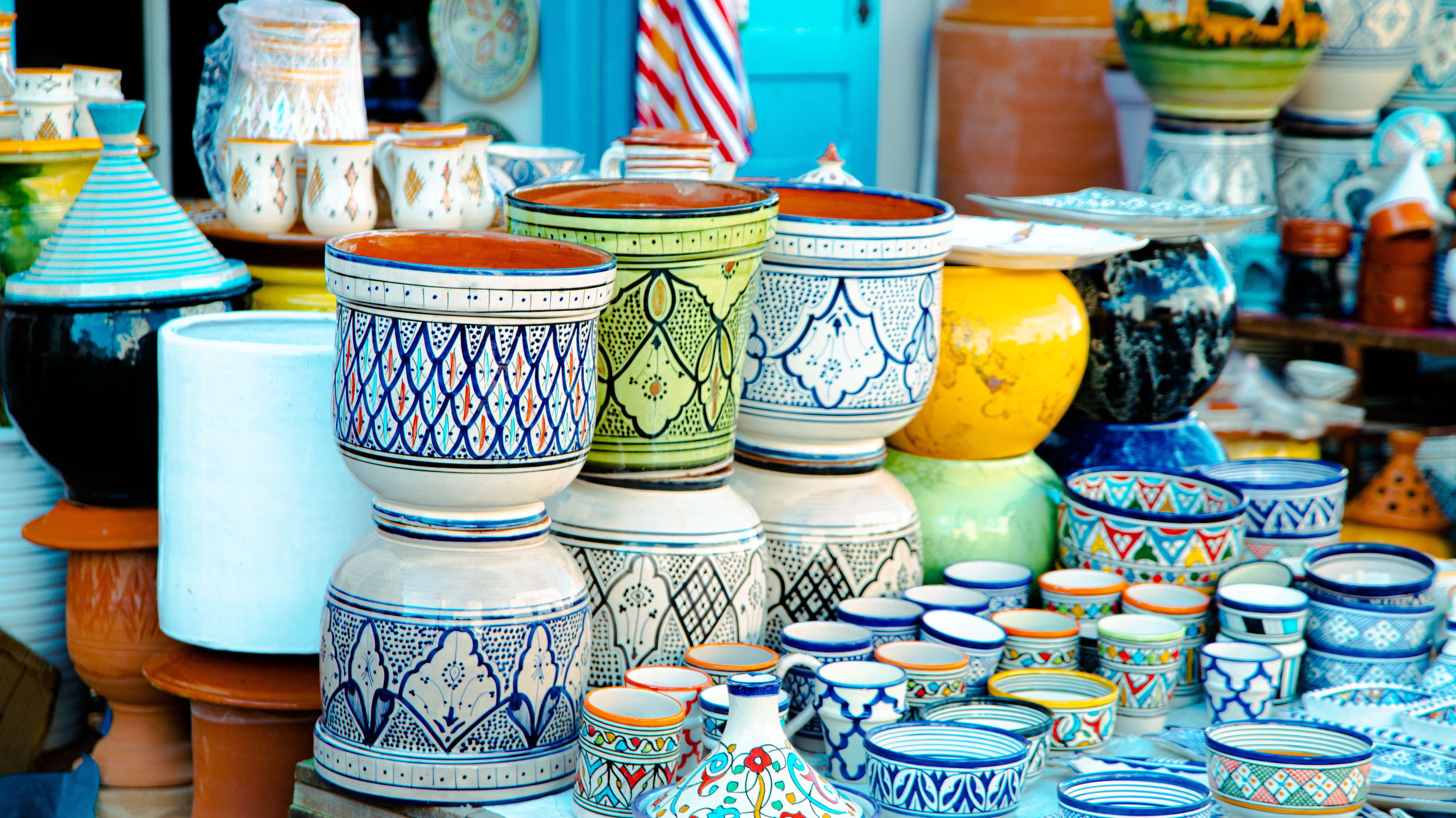 A craft stall in Tetouan, Morocco