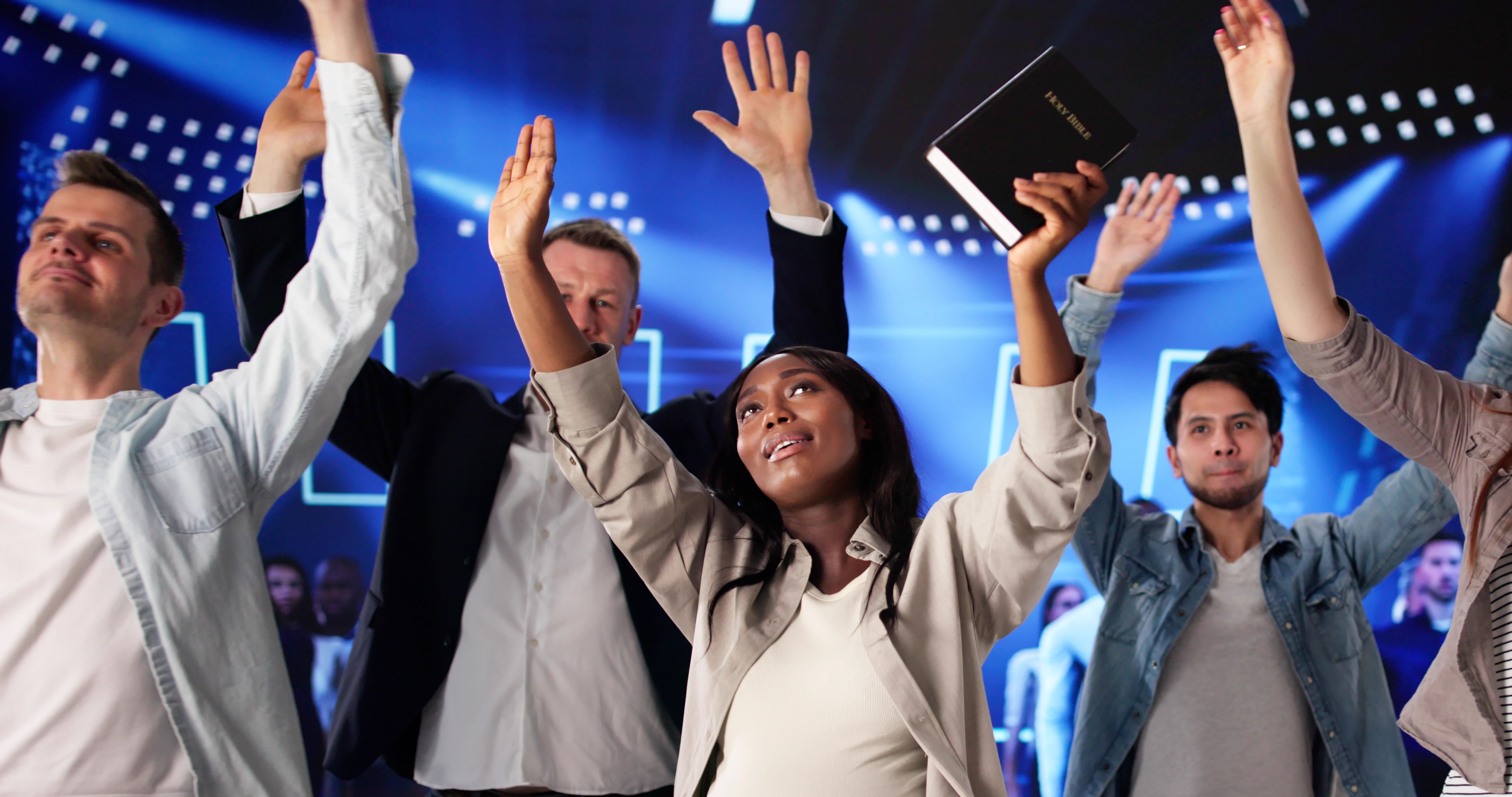 diverse church group