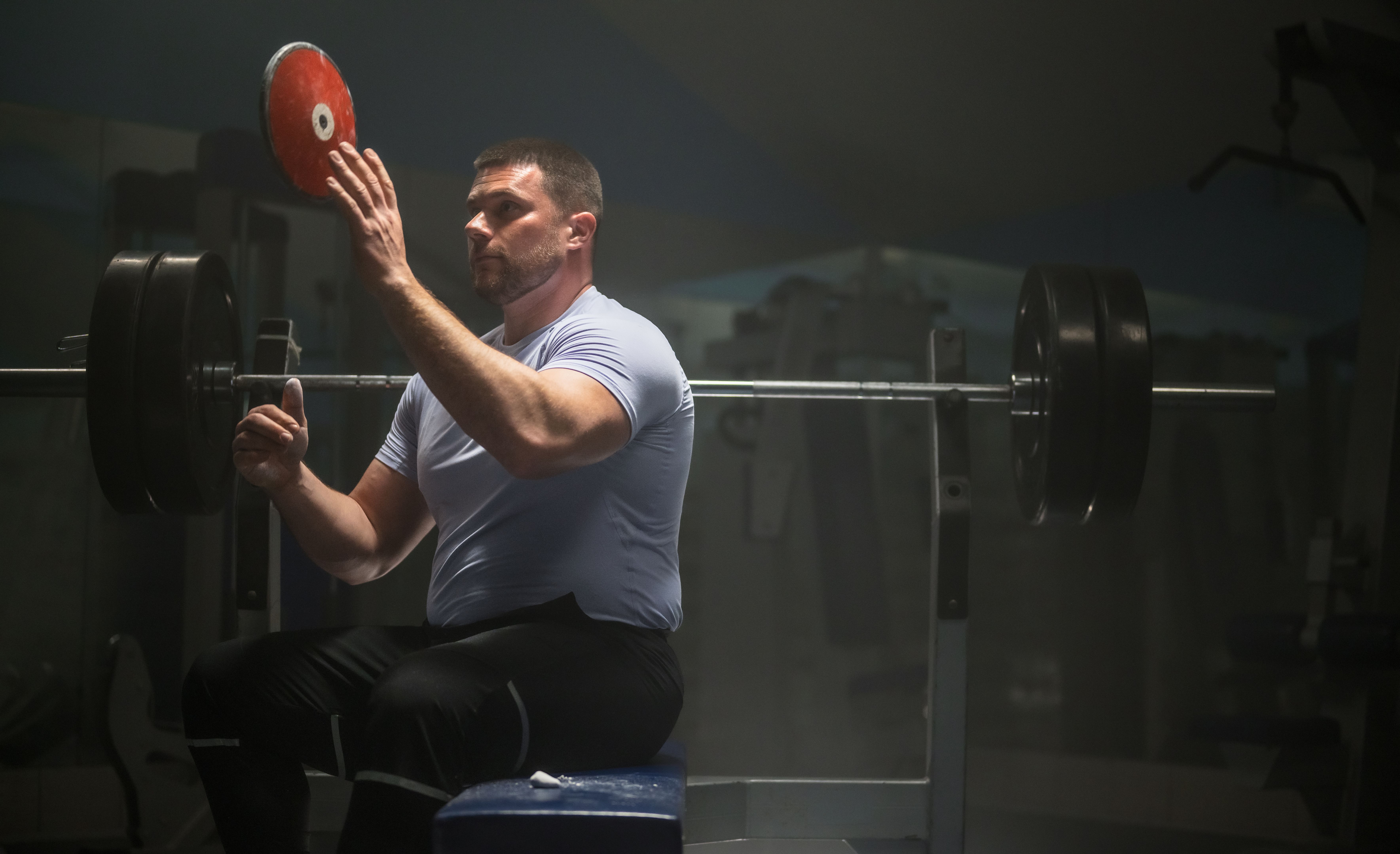 Male Athlete Holding Discus