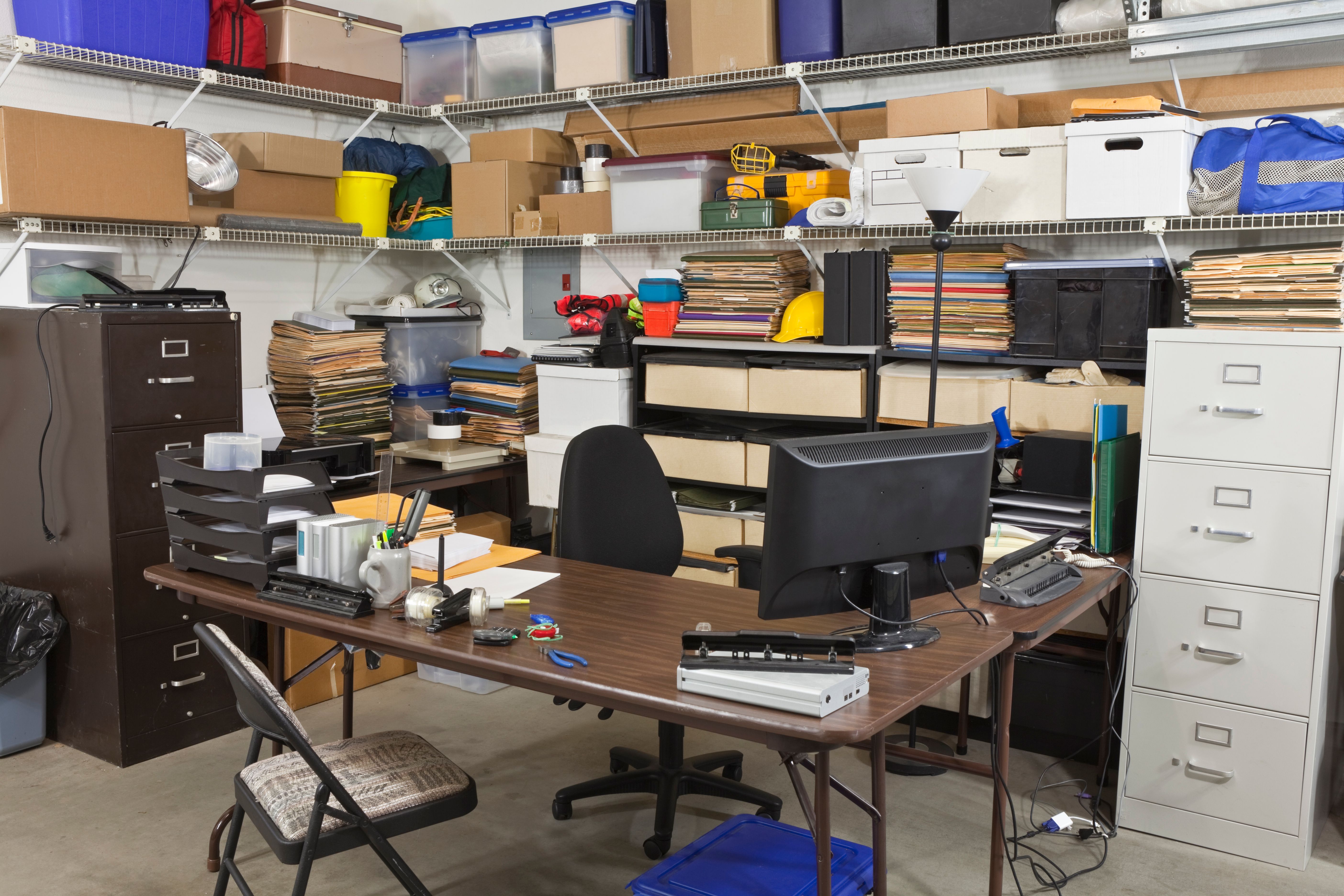 decluttered office