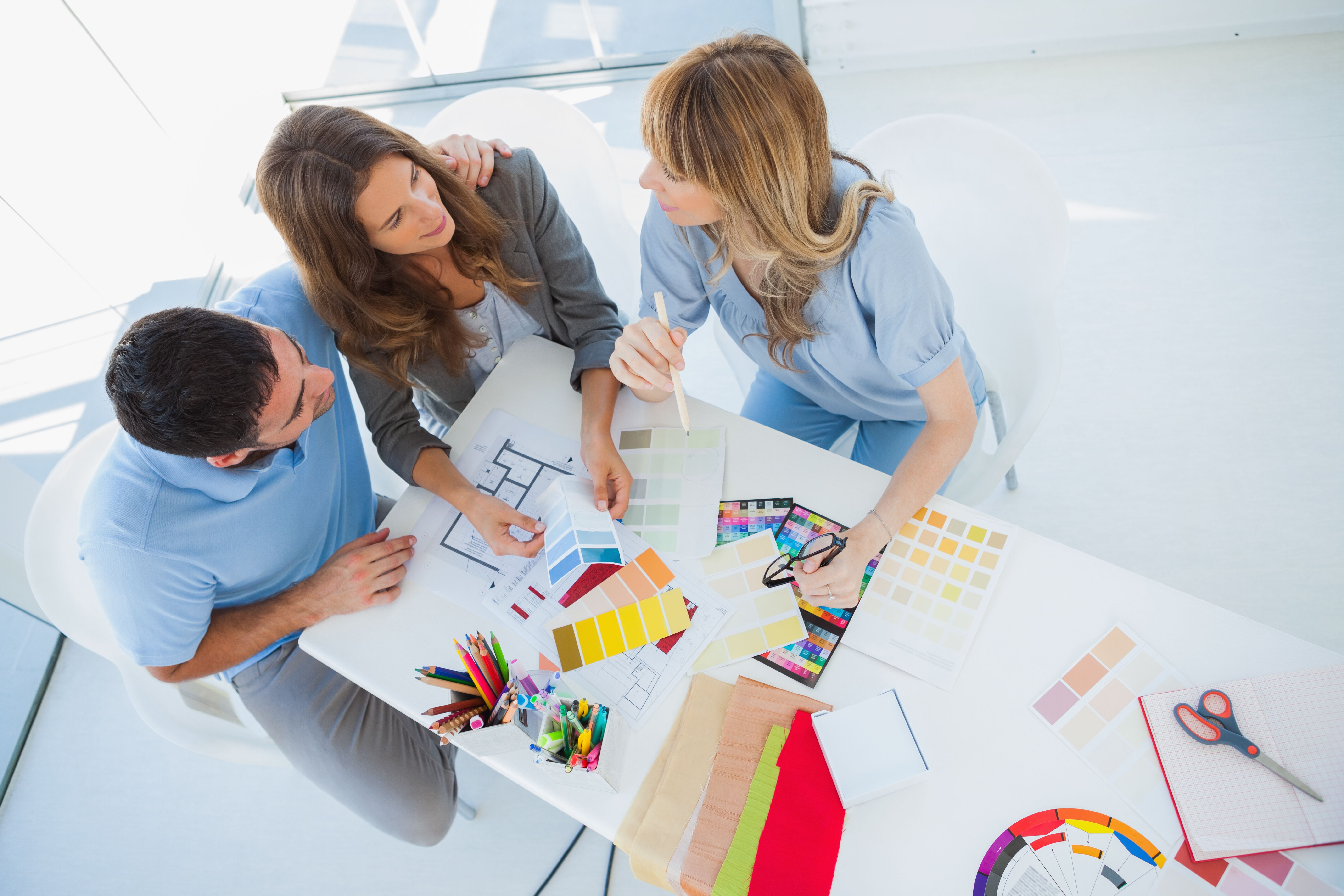 happy client interior design