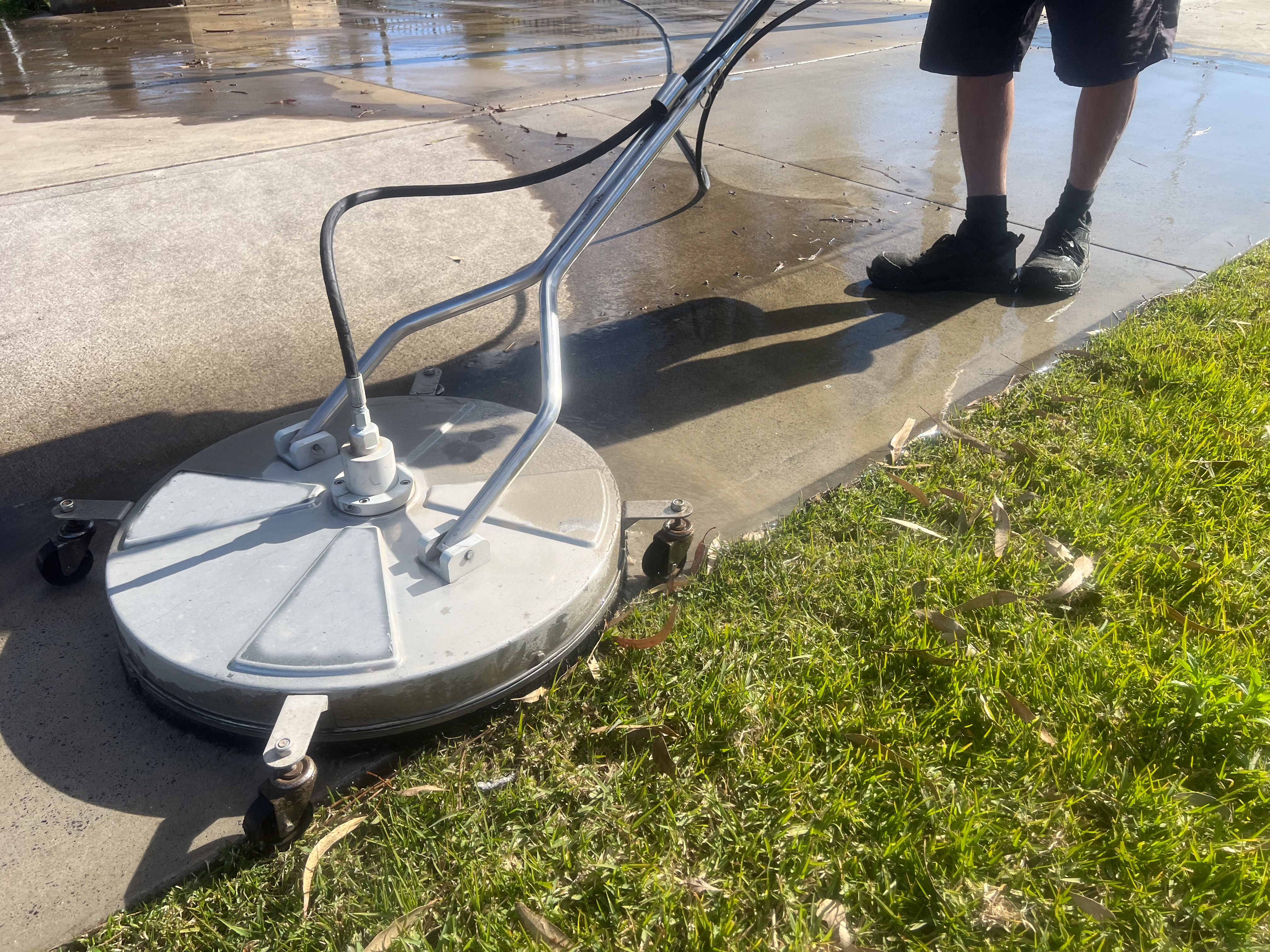 spraying concrete