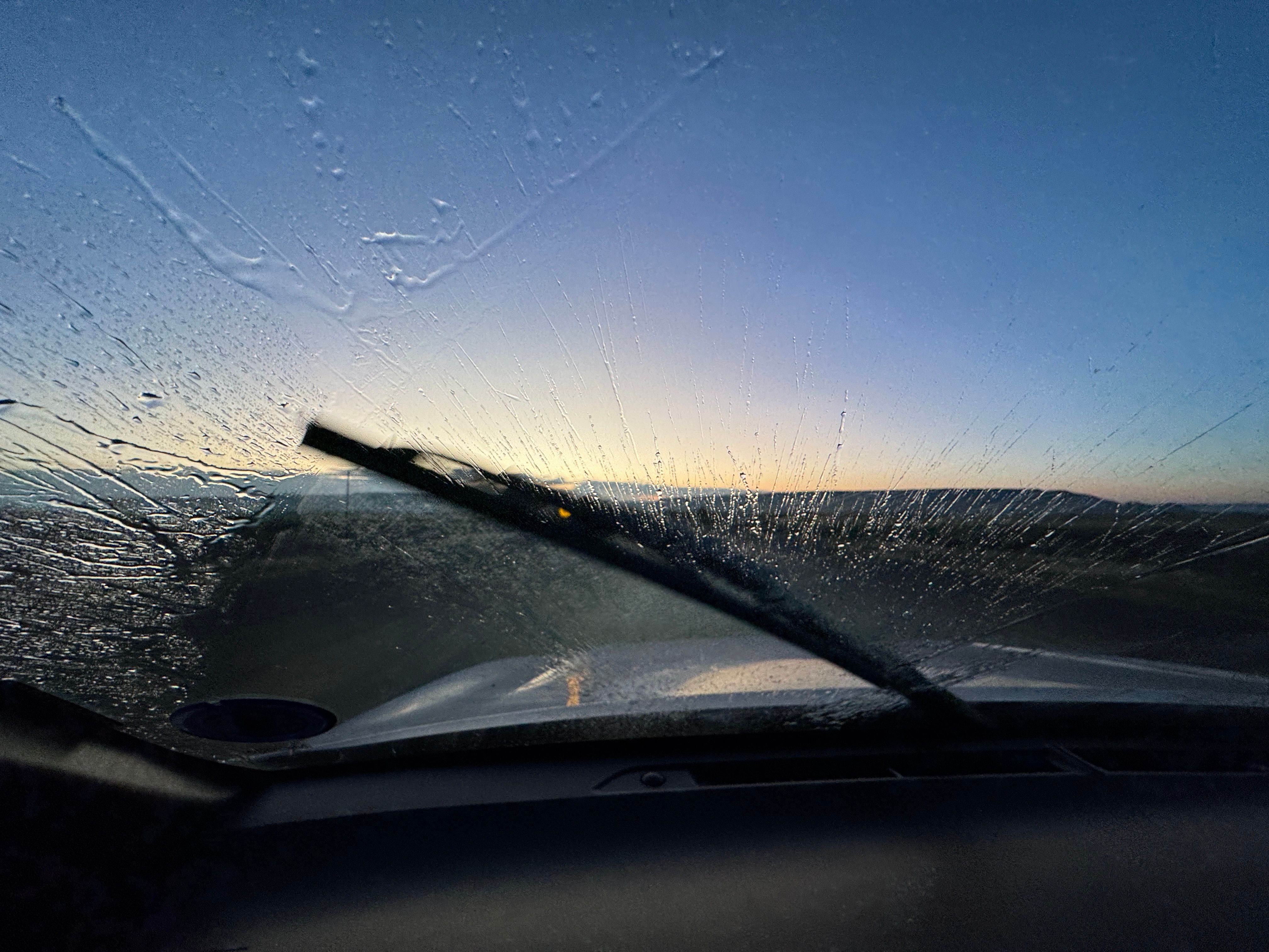 car windshield rain