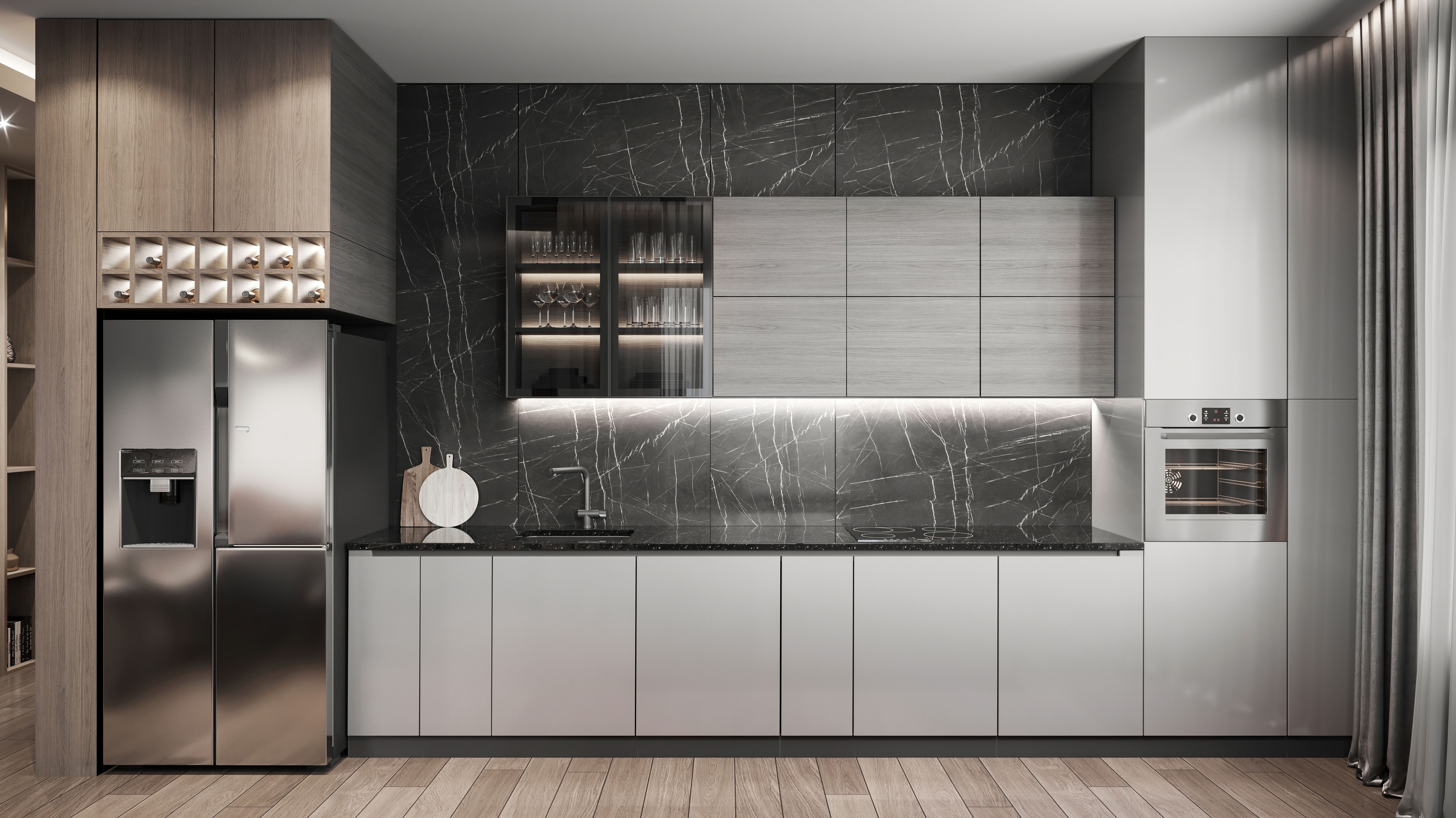 modern kitchen storage