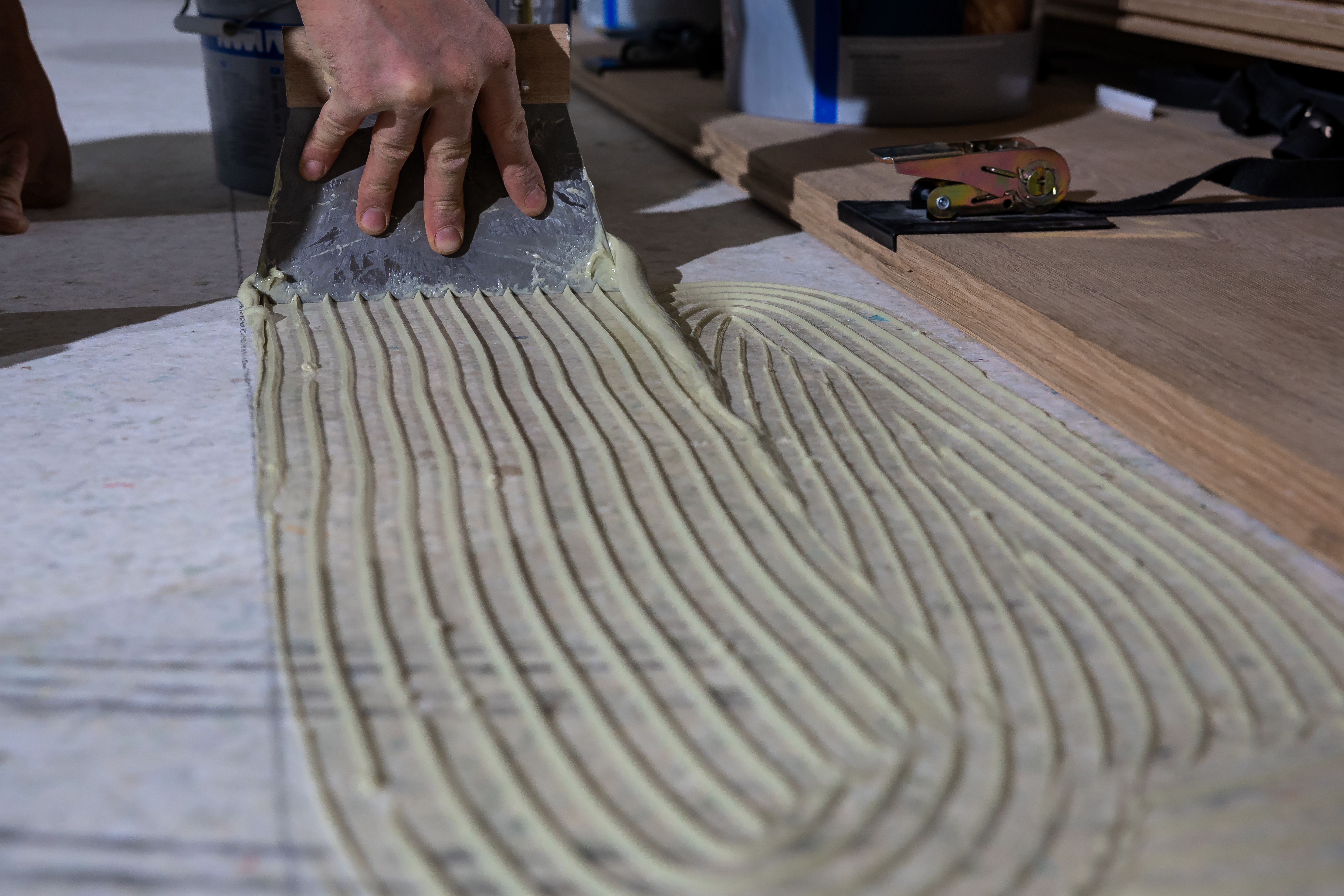 glue-down installation