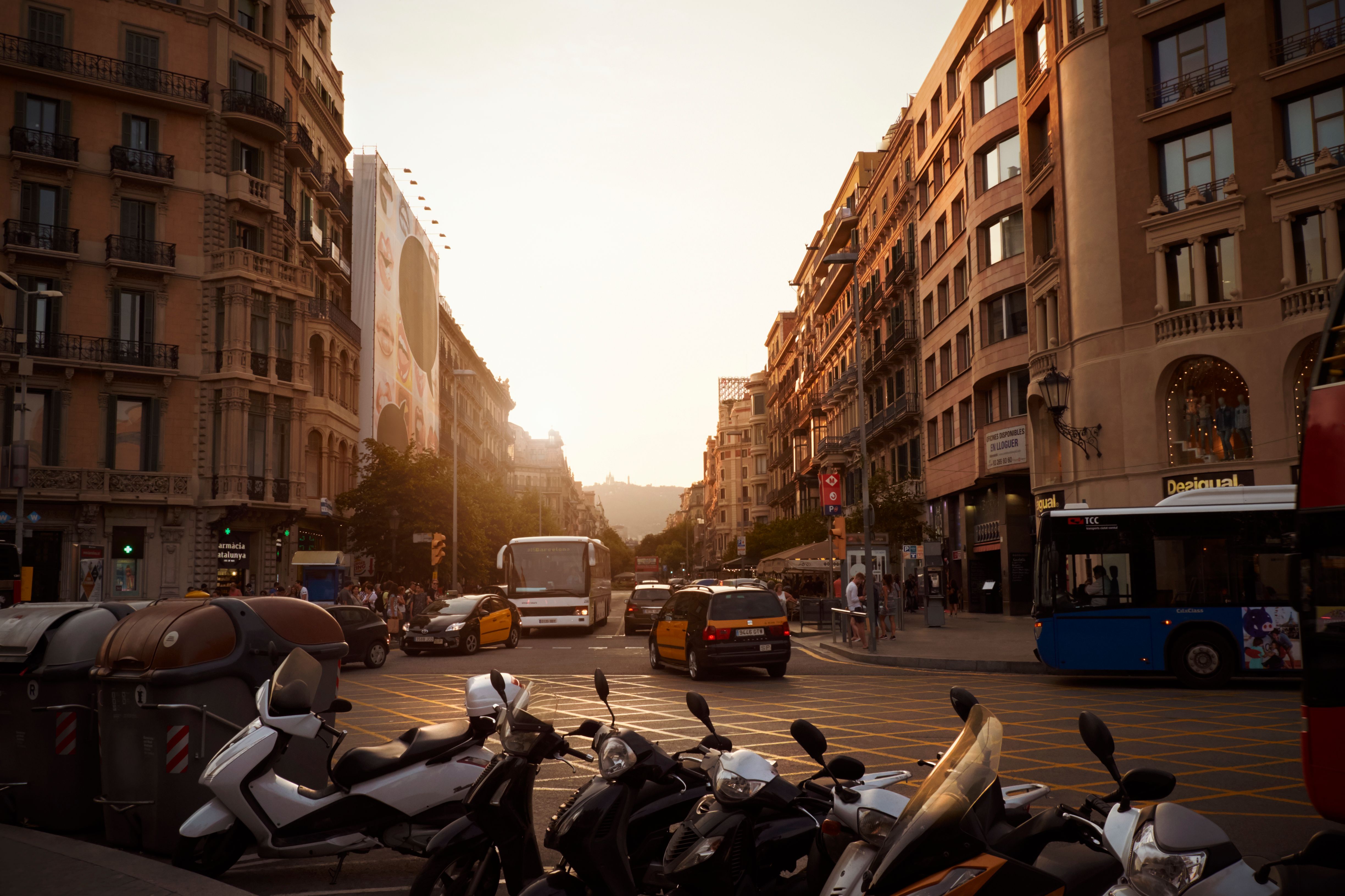 scooter barcelona streets