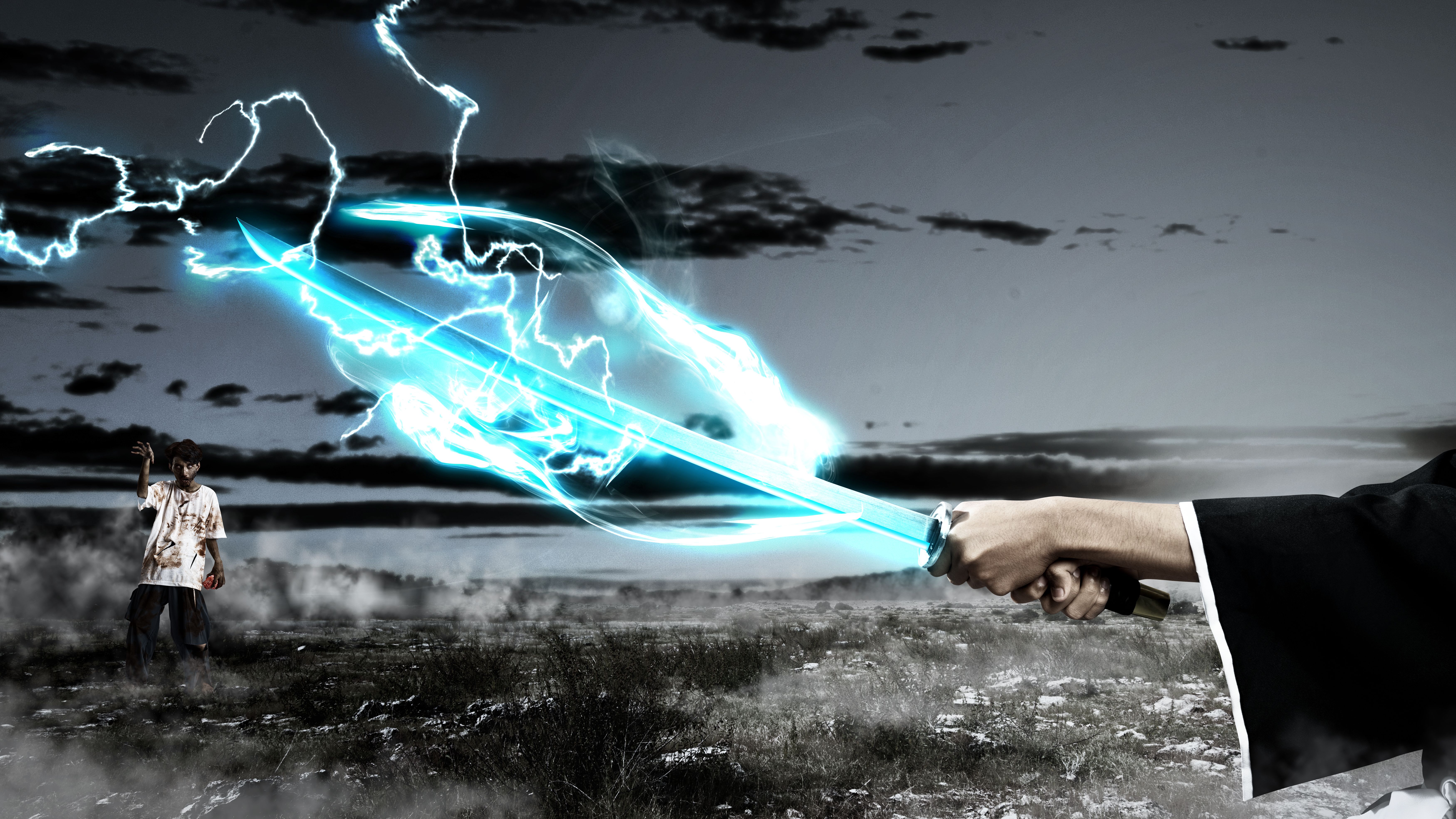 Scary zombie. Halloween concept