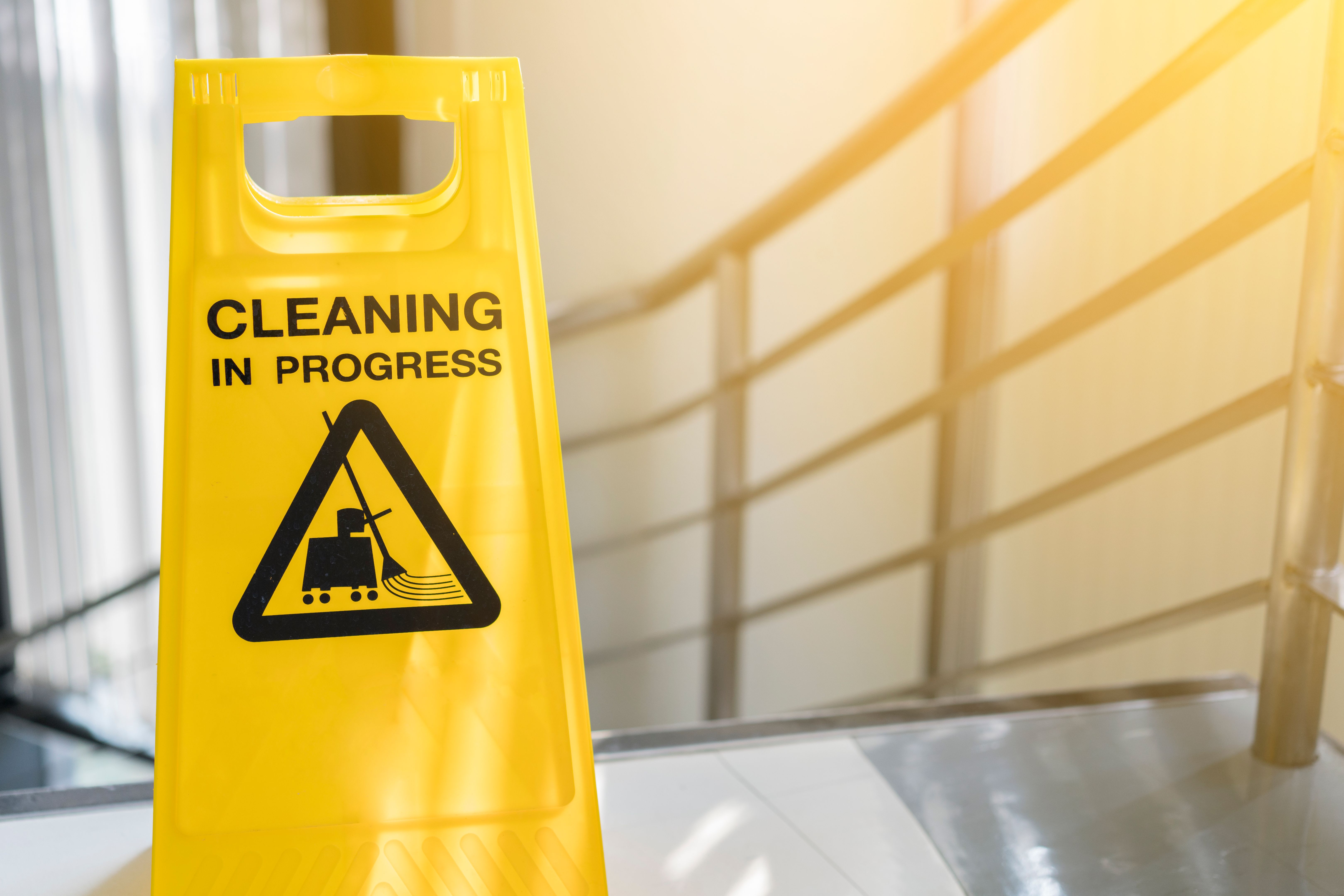 cleaning in progress