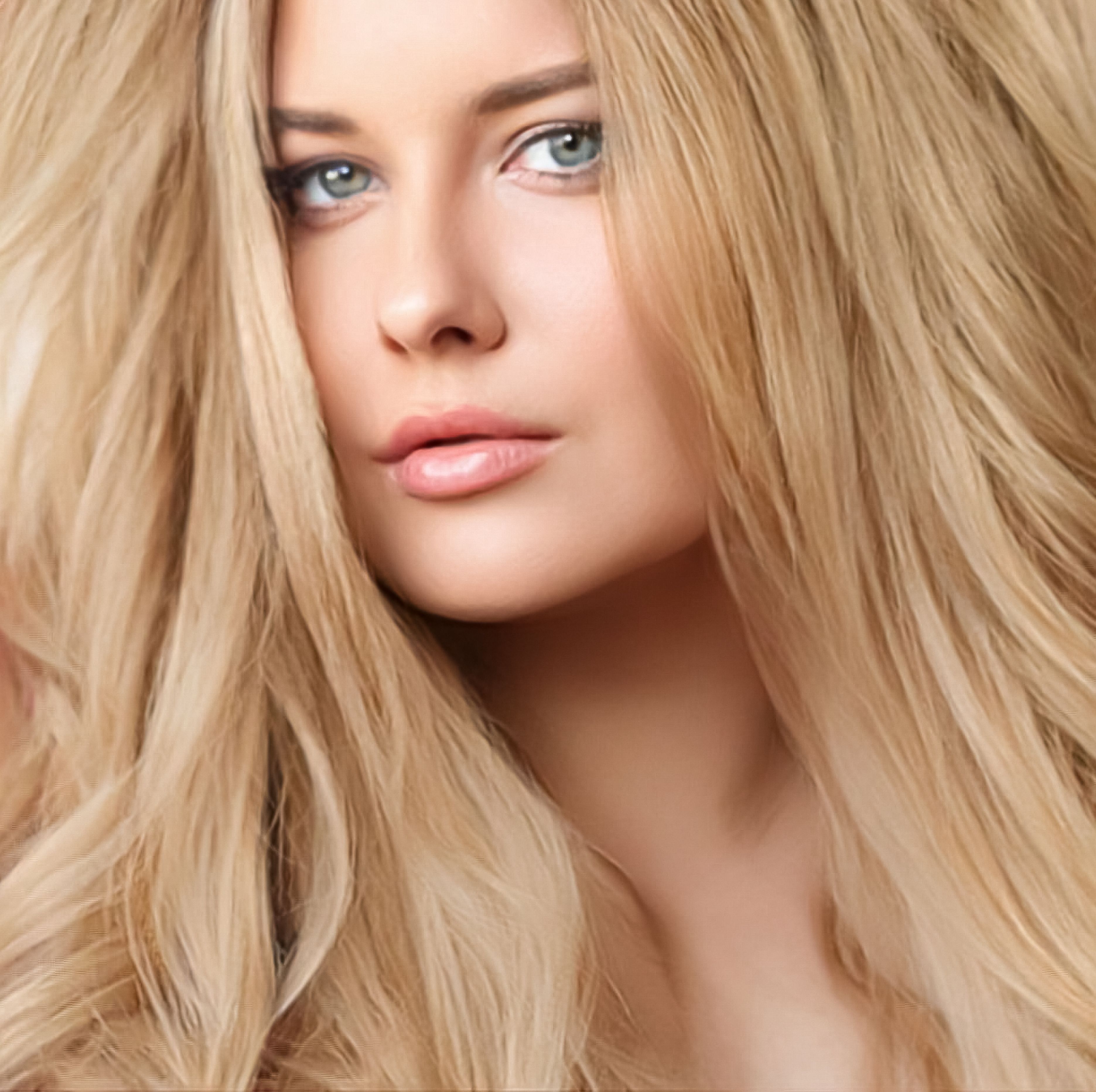 Hairstyle, beauty and hair care, beautiful blonde woman with long blond hair, glamour portrait for hair salon and haircare