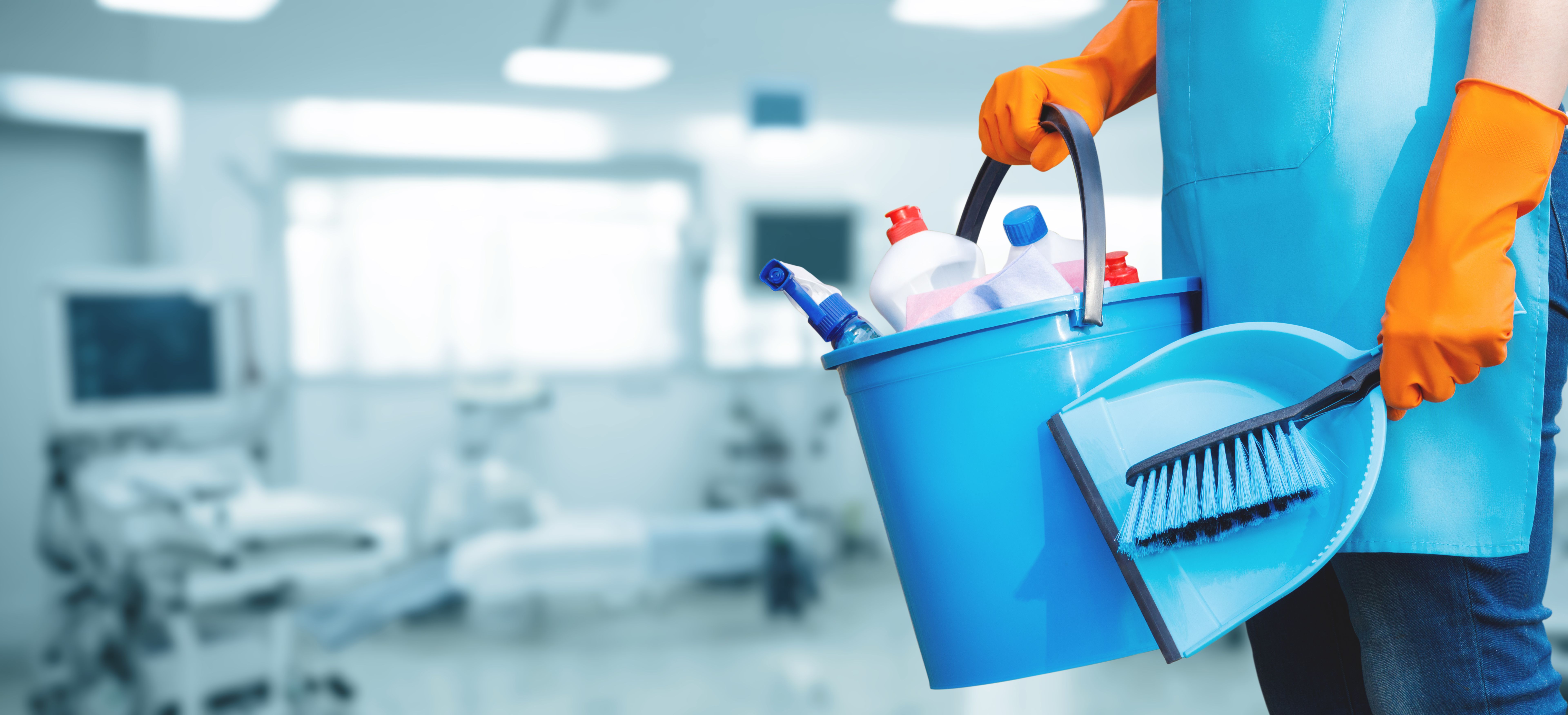 The concept of cleaning in medical institutions or premises.