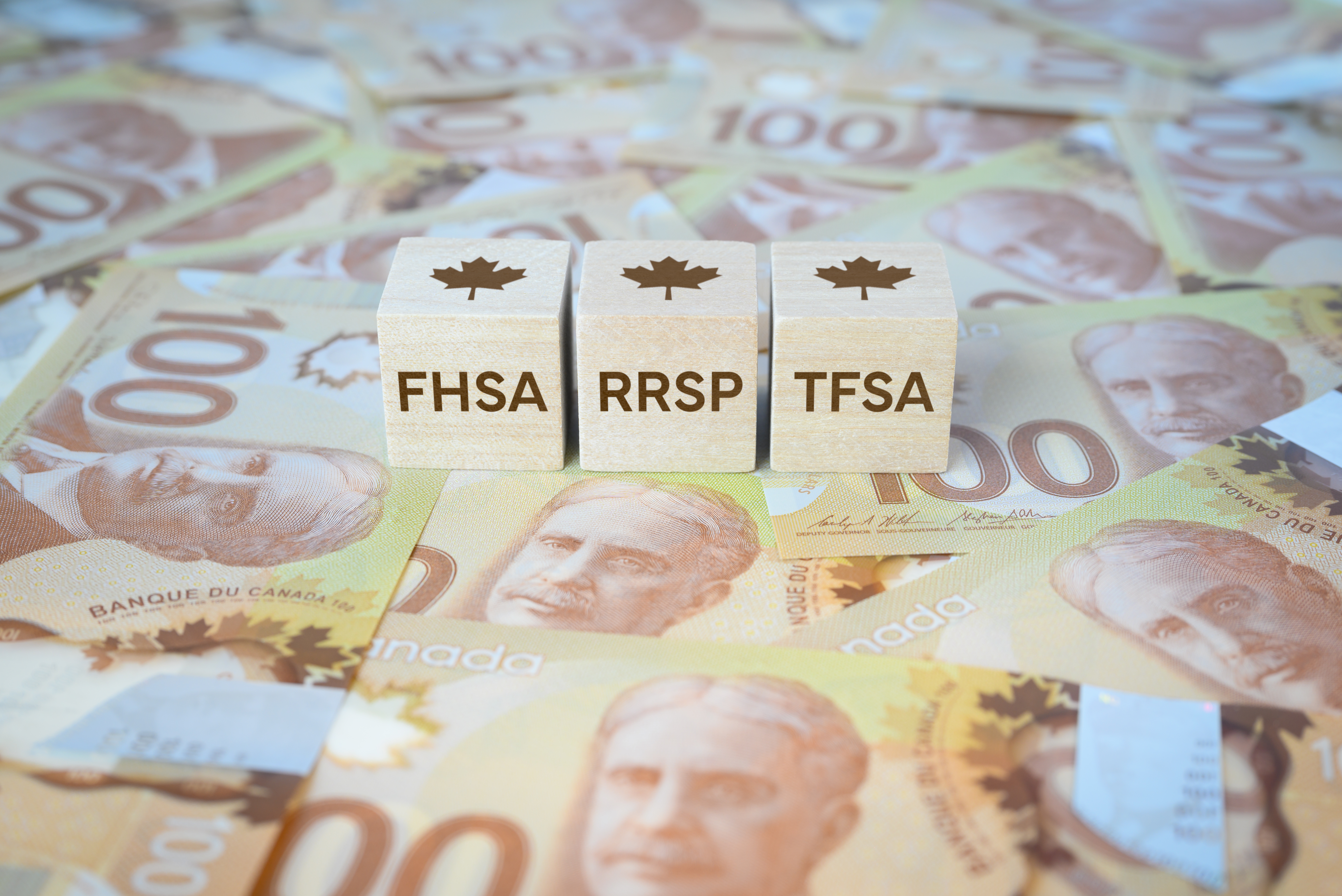 FHSA vs RRSP vs TFSA Wood Blocks