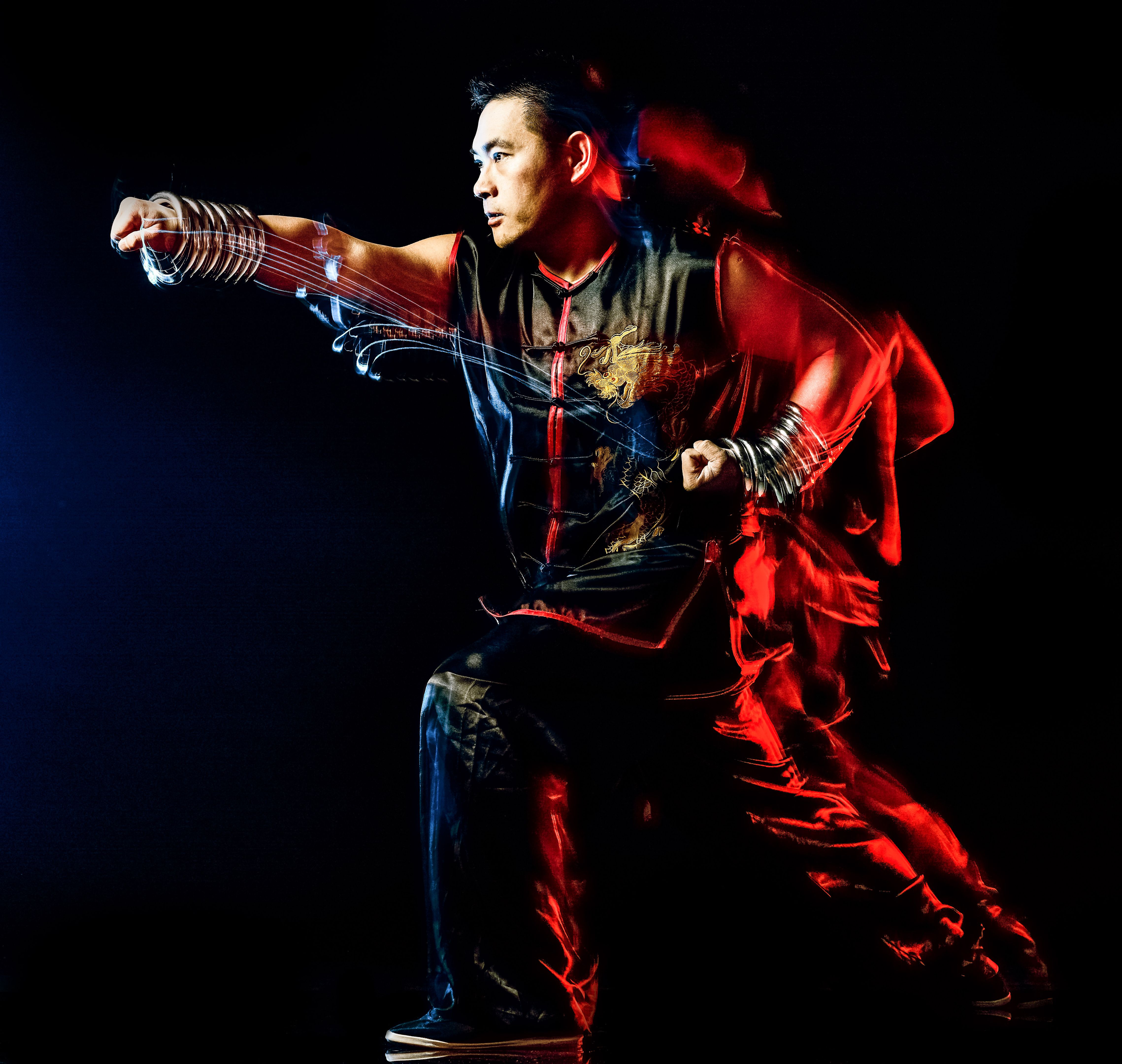 wushu chinese boxing kung fu Hung Gar fighter isolated man