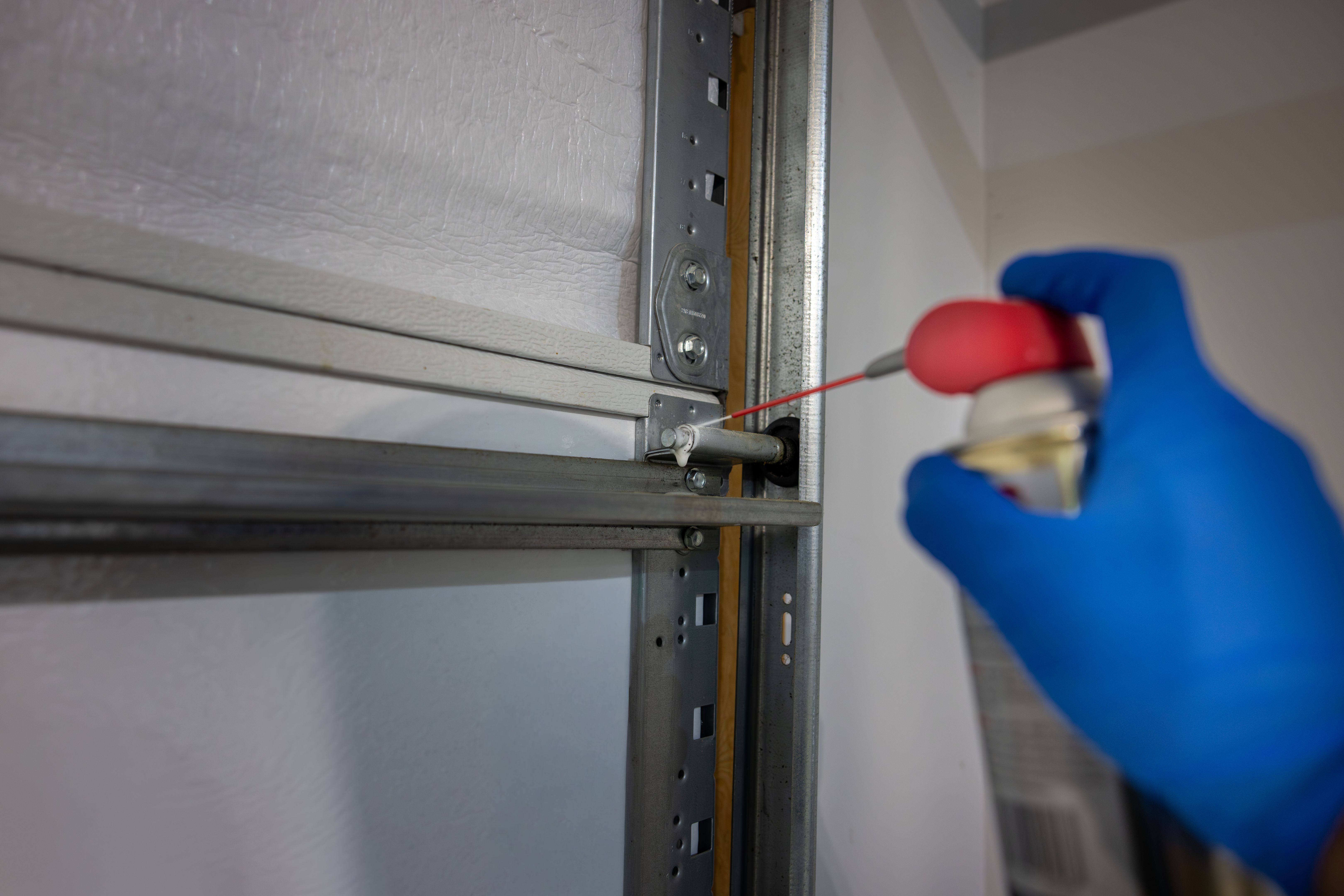 lubricating garage door