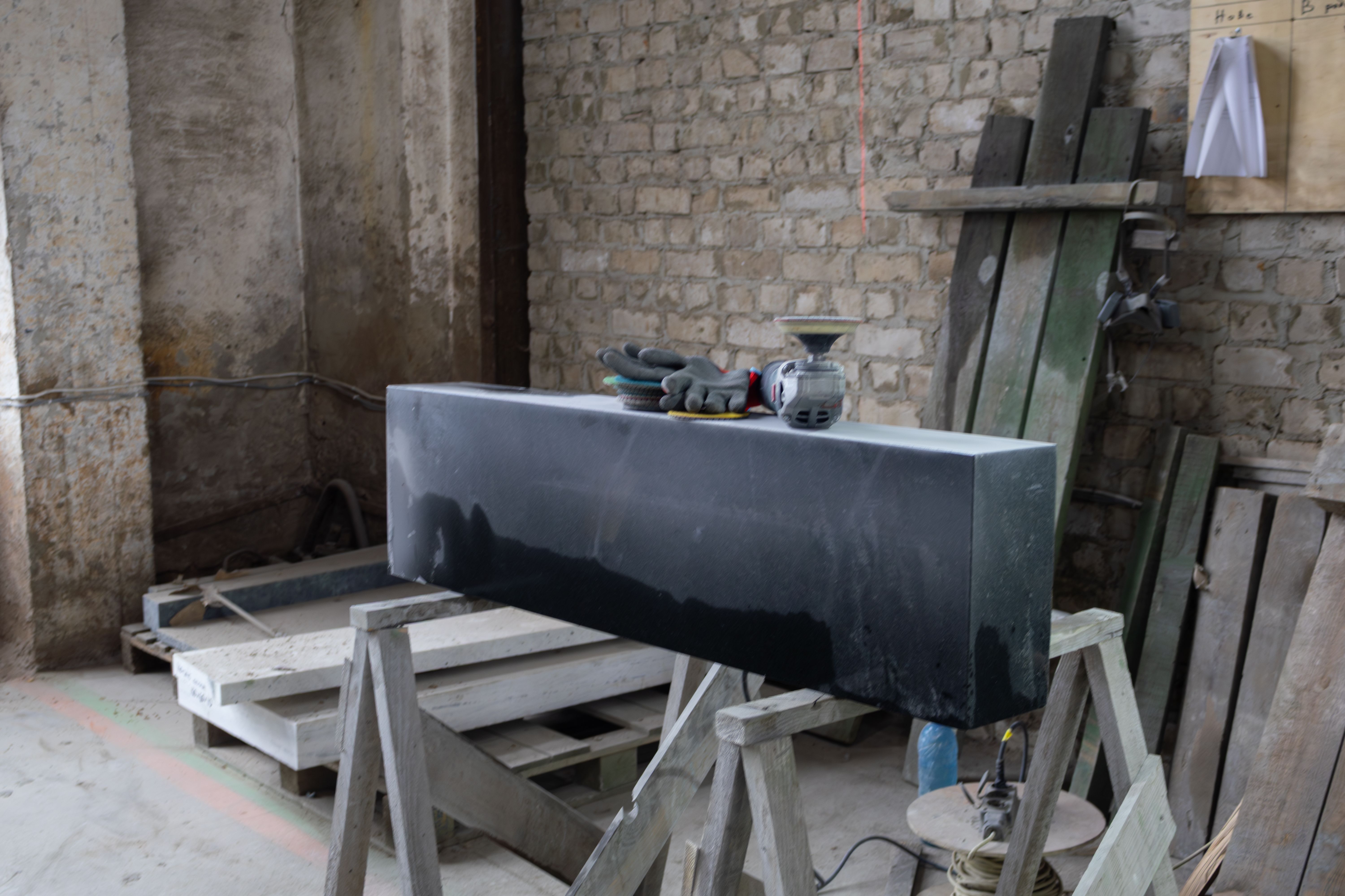 manual stone polishing