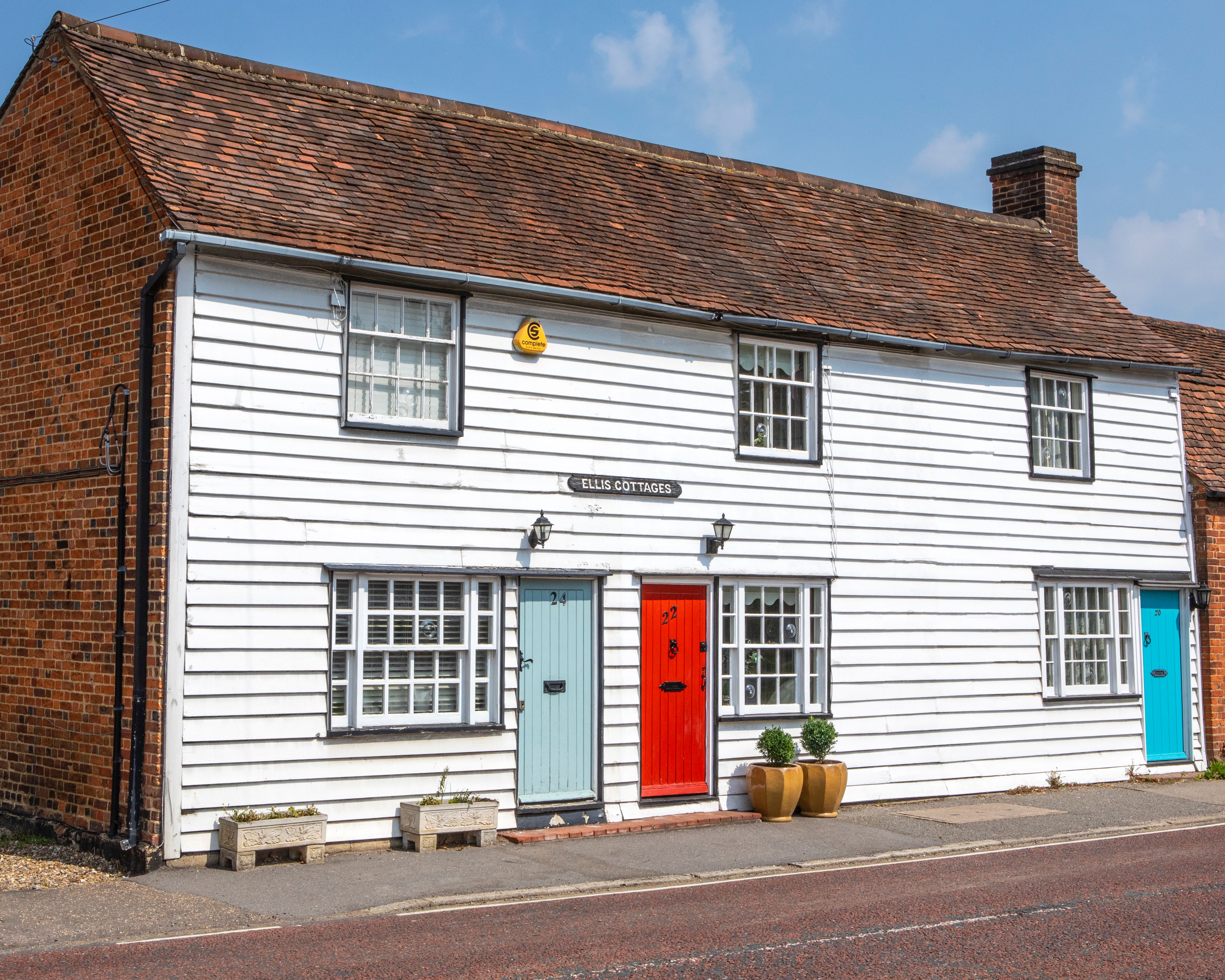Cottages in the village of Stock in Essex, UK