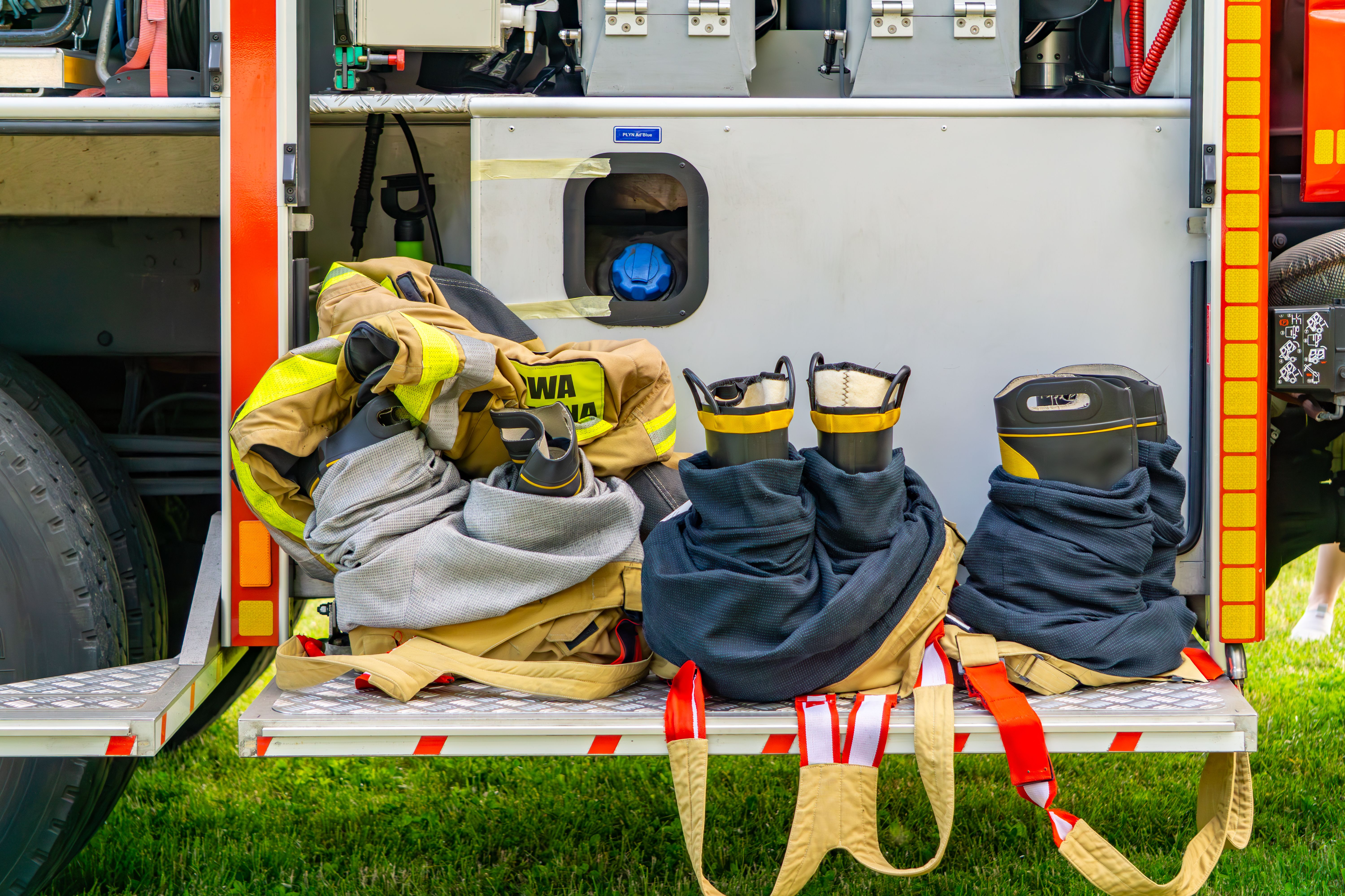 firefighters at work