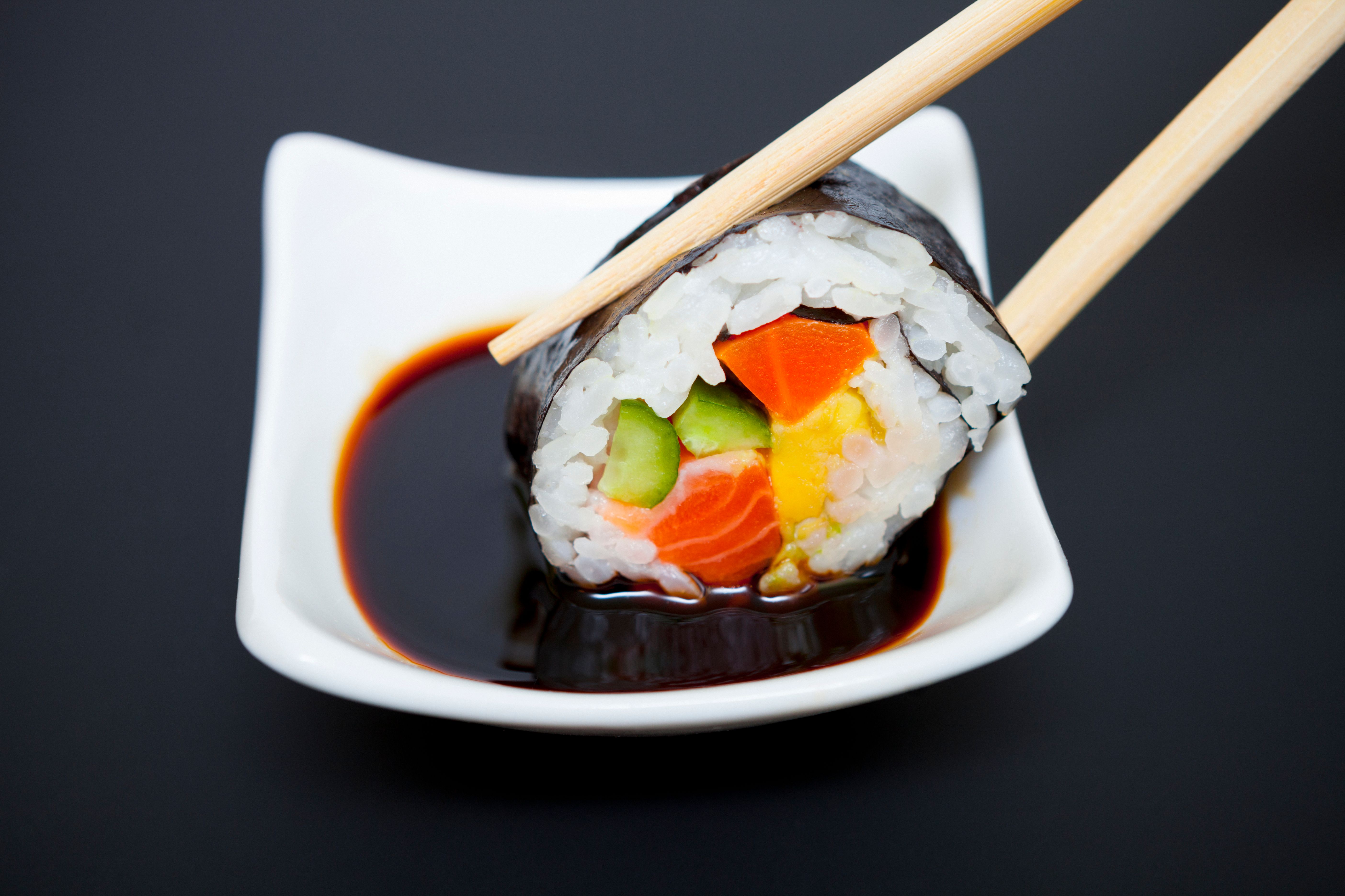 soy sauce sushi