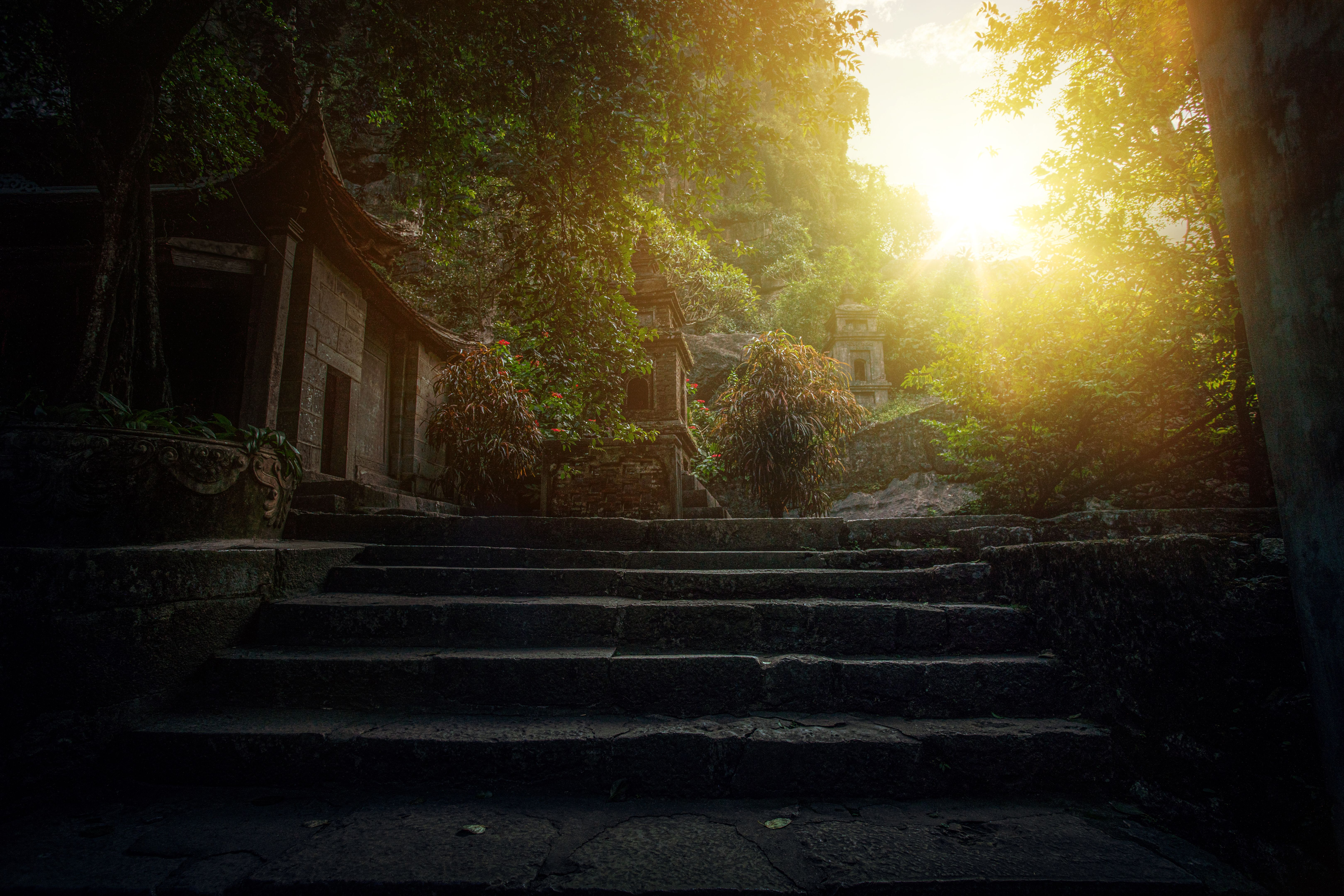Bich Dong pagoda at Ninh Binh Vietnam
