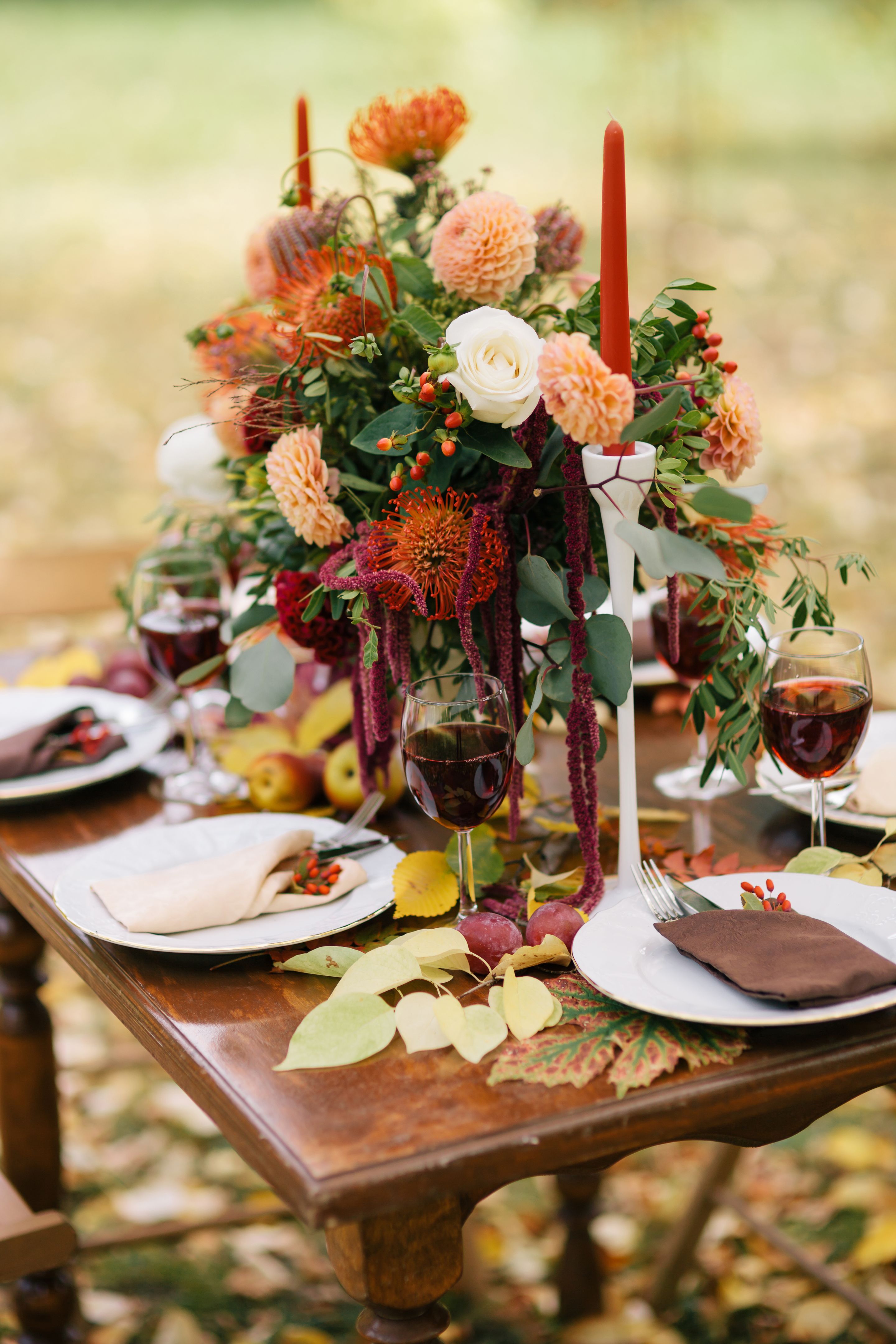 fall wedding decor