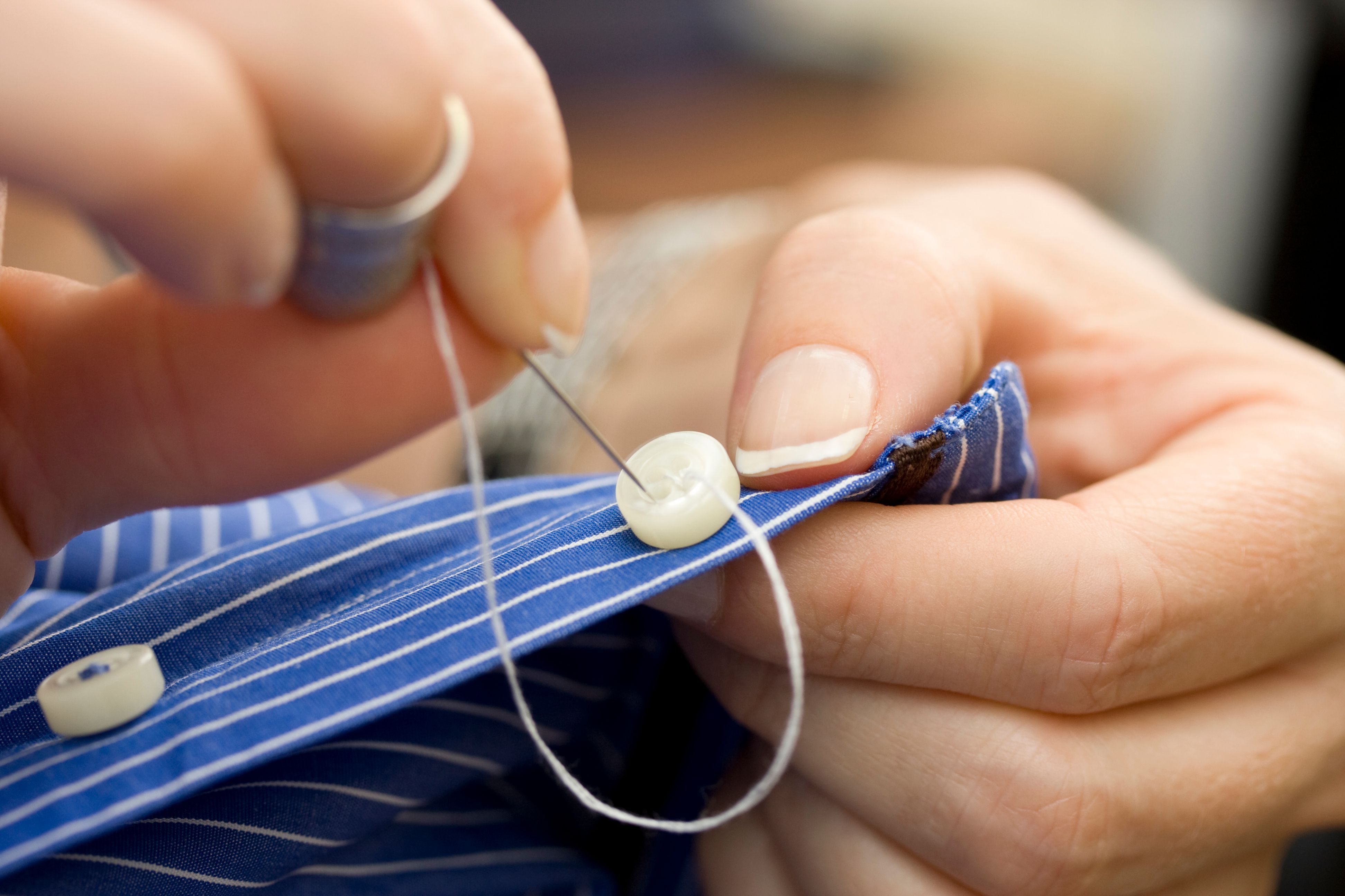 sewing buttons