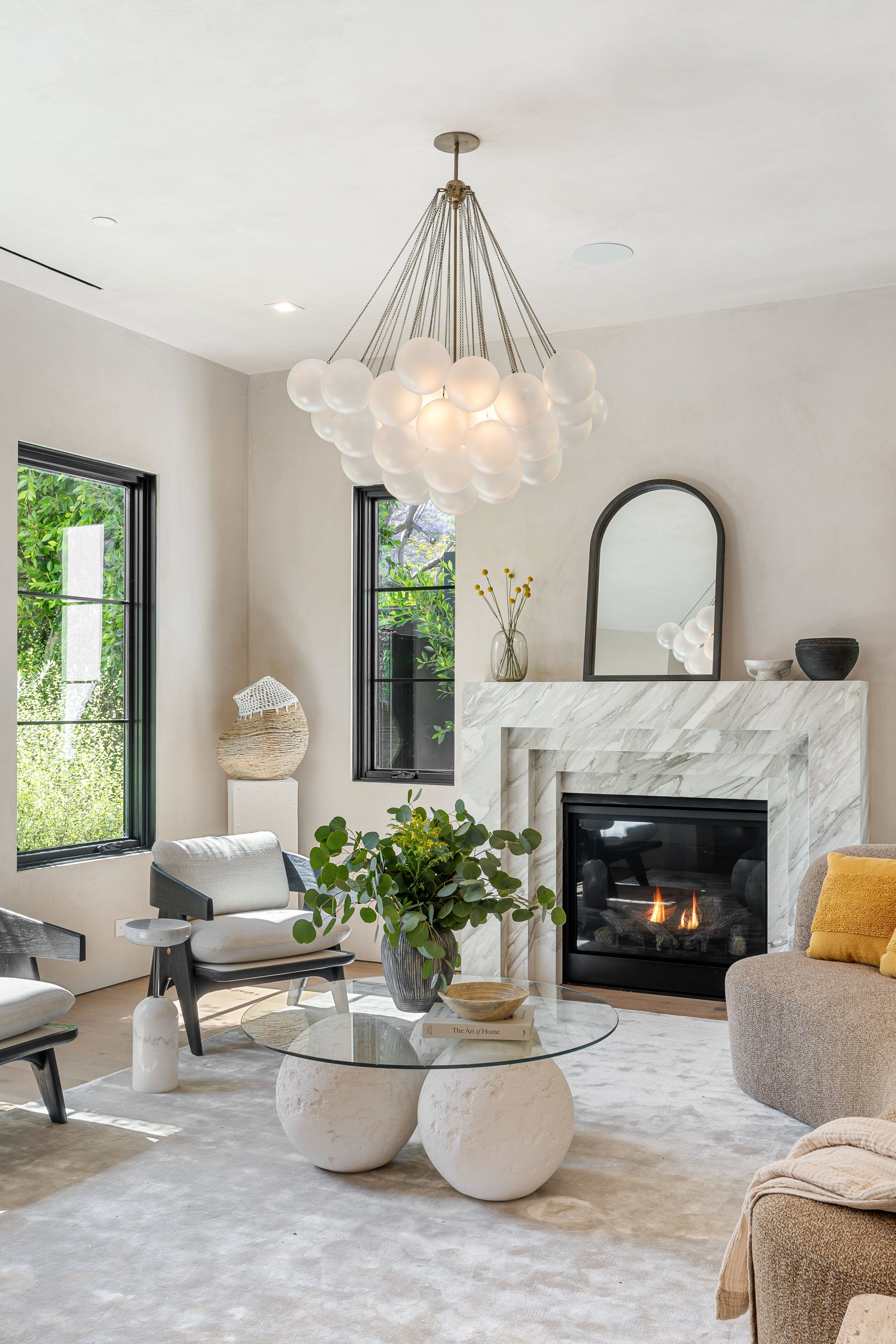 marble fireplace