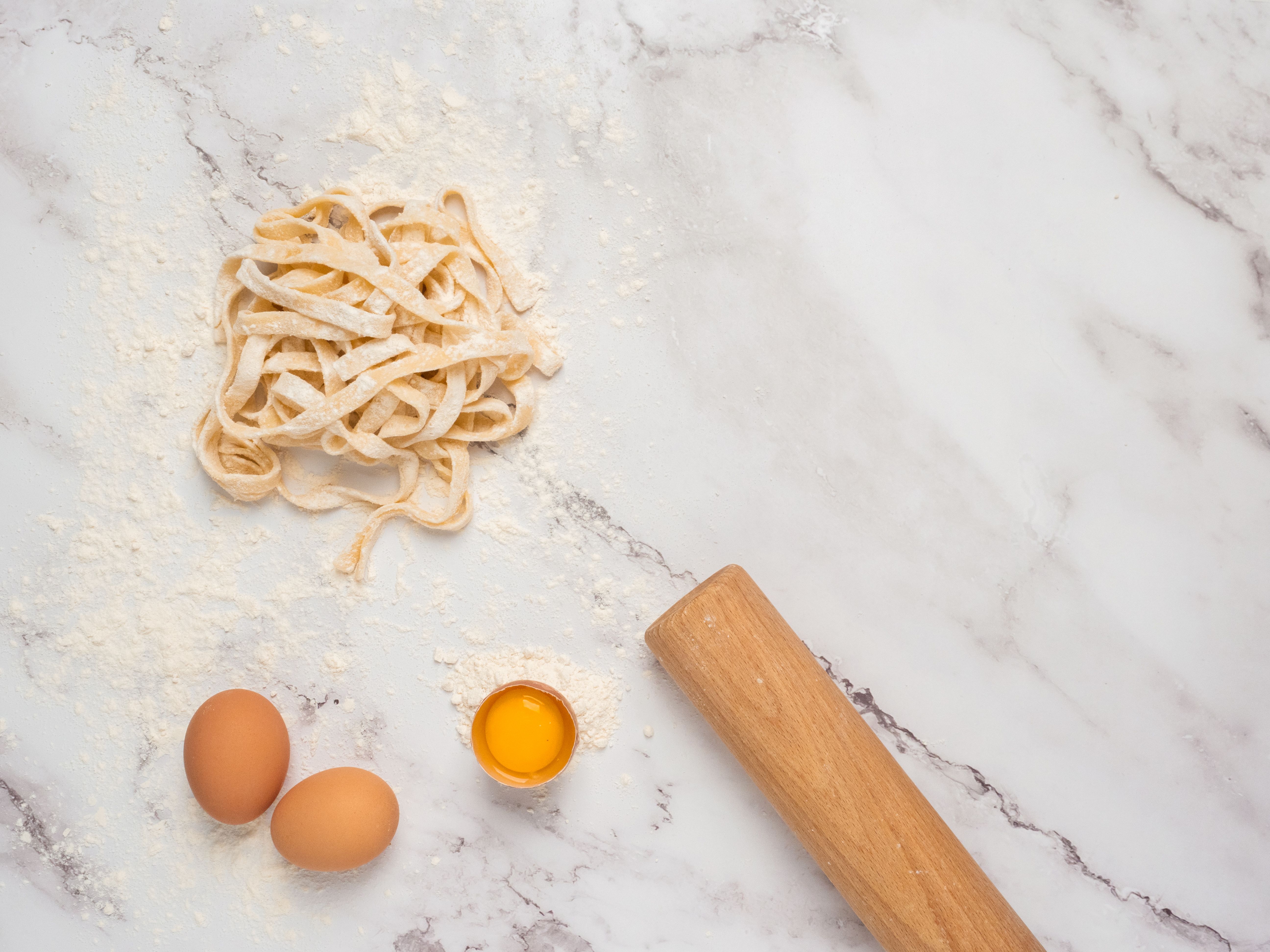 kneading pasta dough