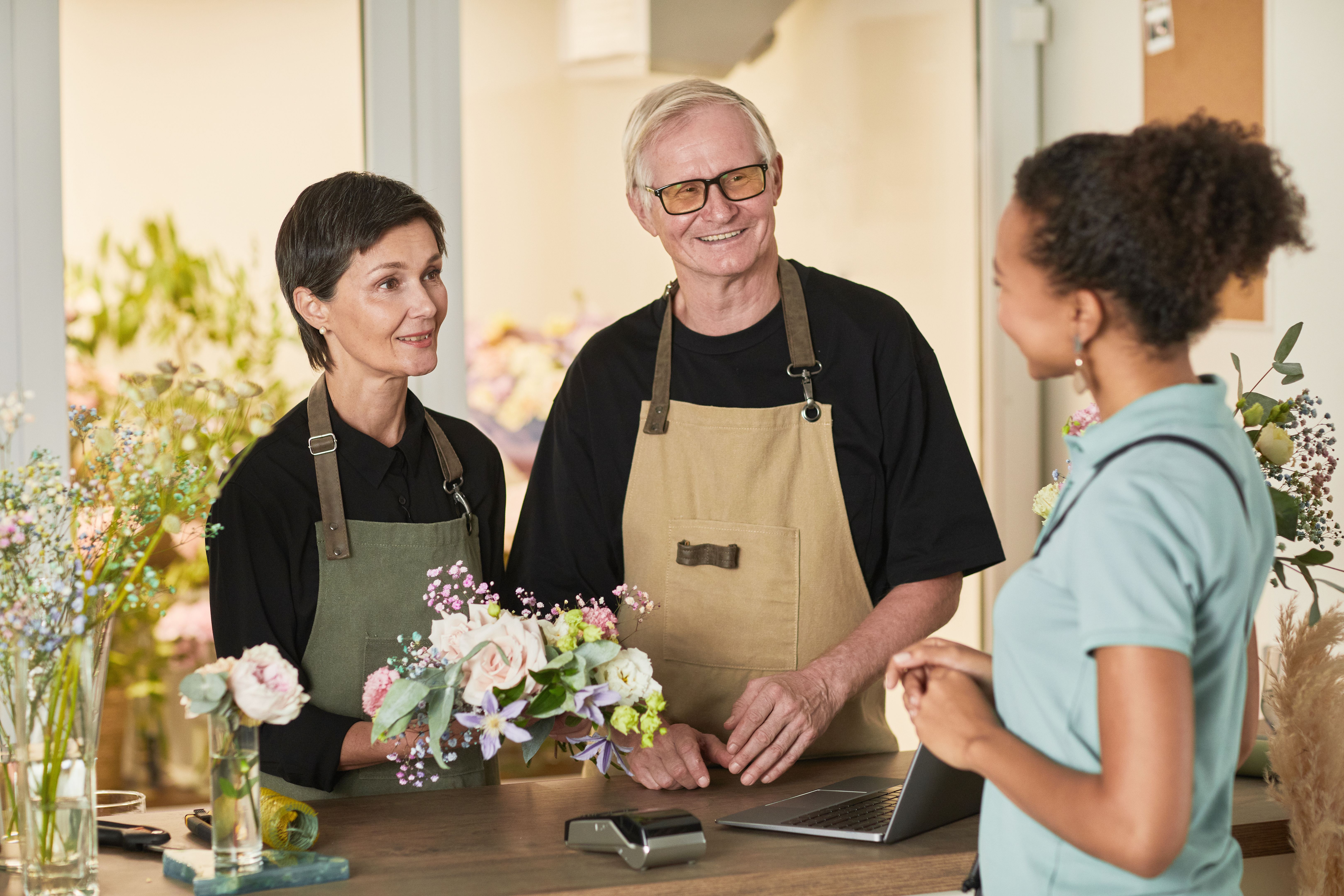 Florists Serving Customer