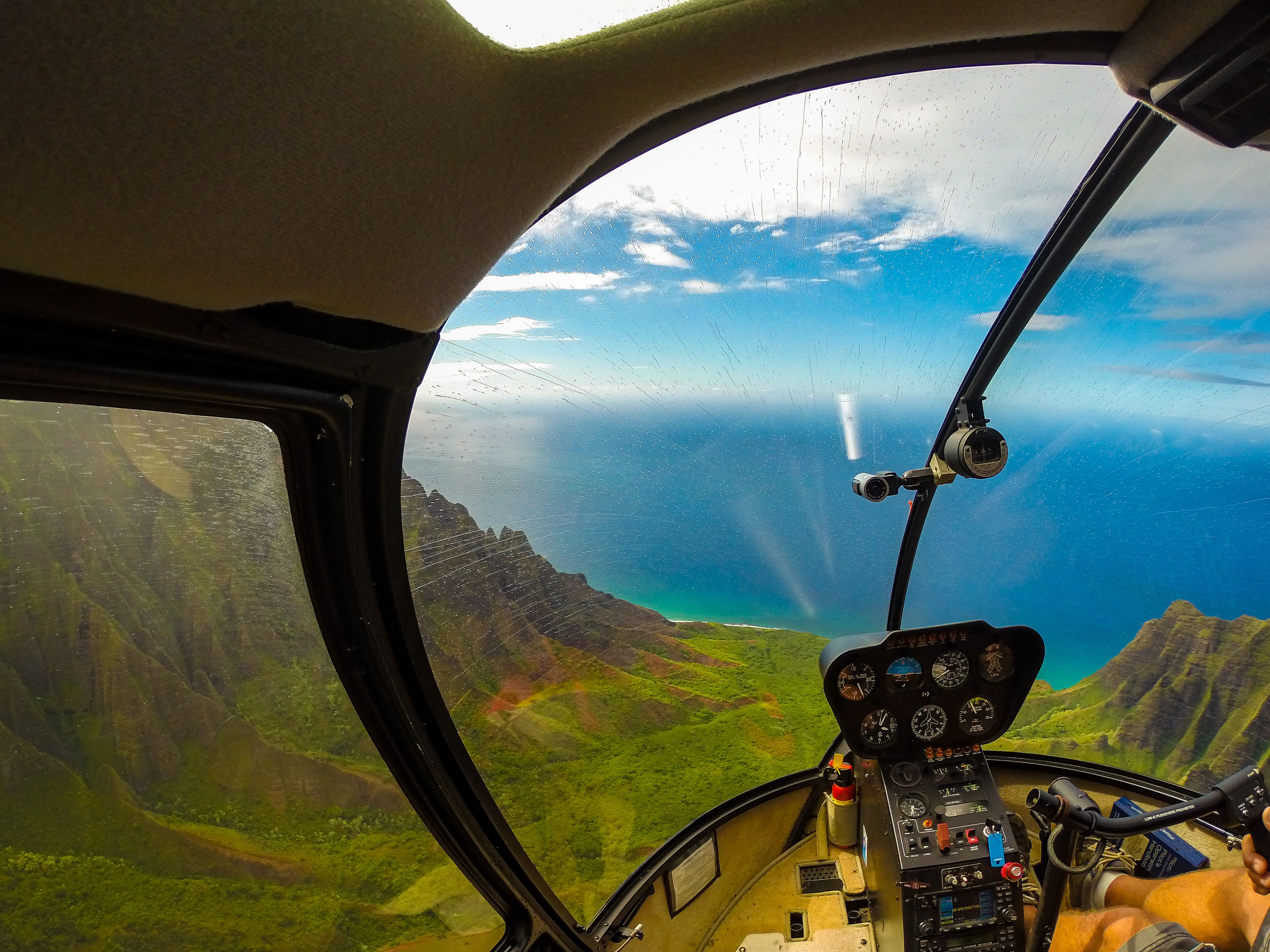 helicopter over hawaii