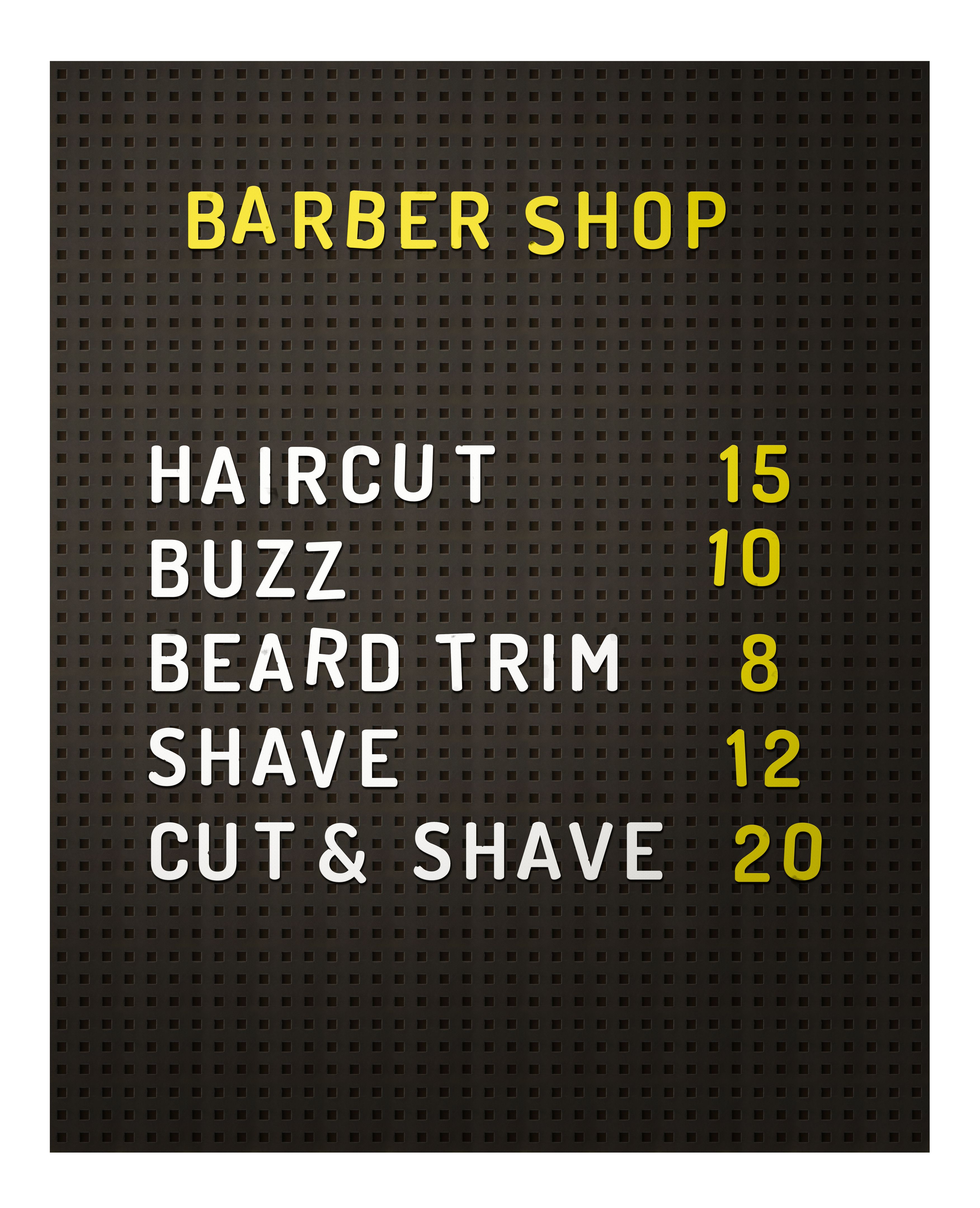 price list salon