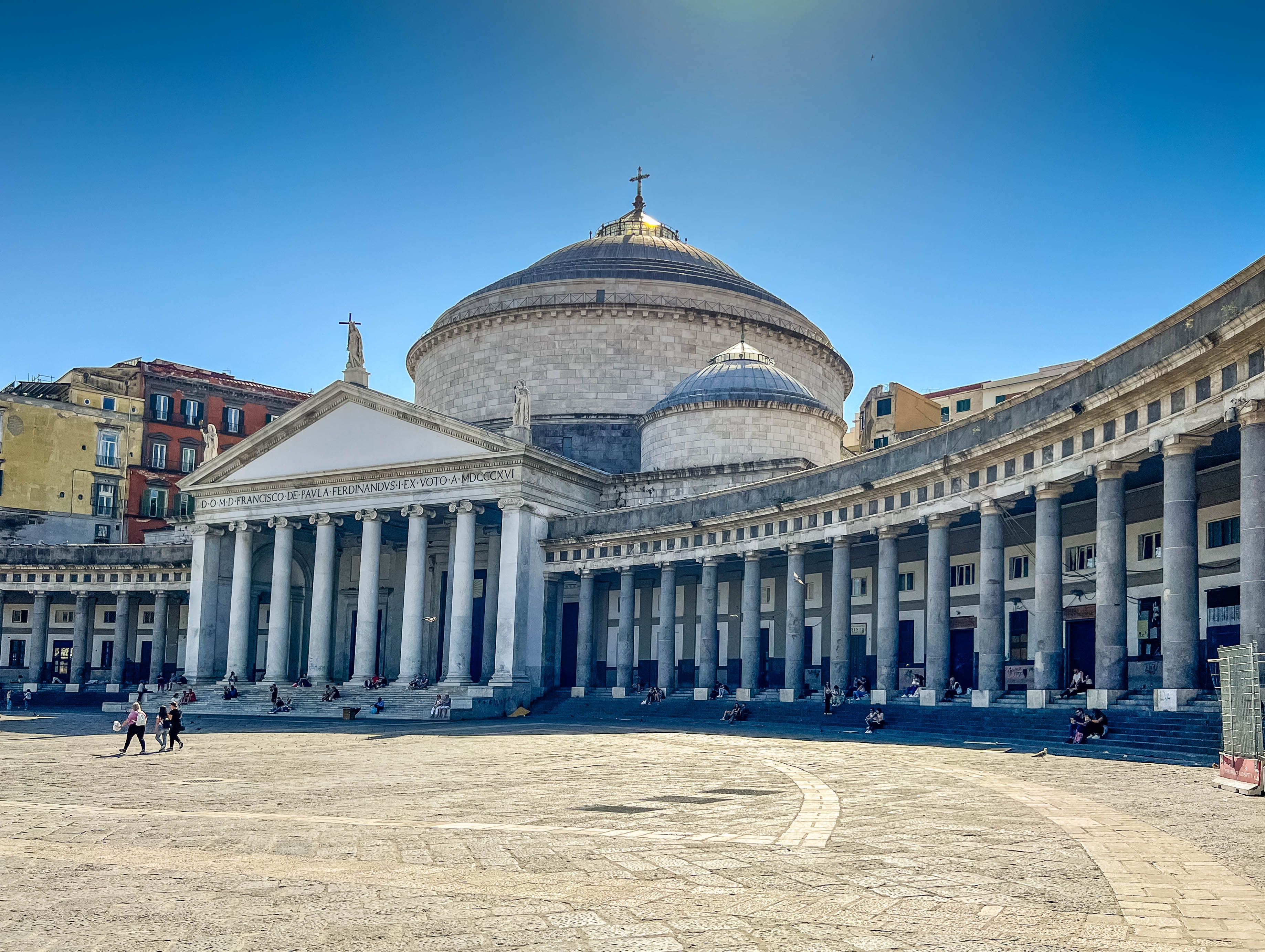 Piazza del Plebiscito with the facade of the church of San Francesco di Paola. Piazza del Plebiscito with the facade of the church of San Francesco di Paola.