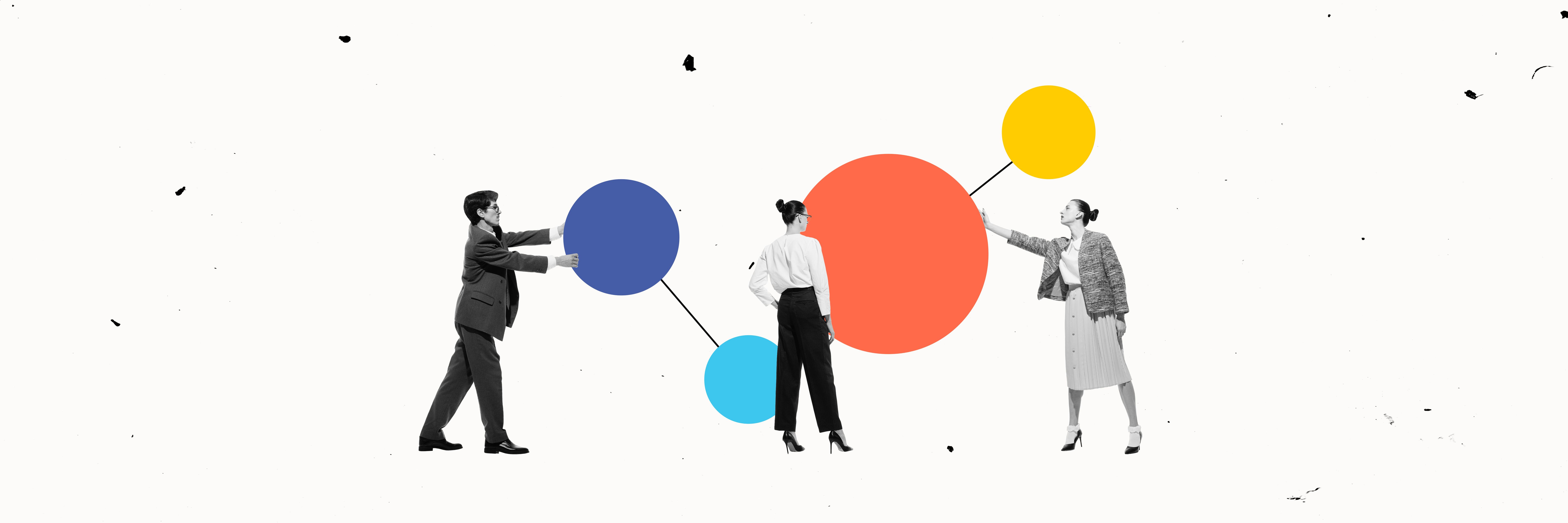 Business team holding interconnected spheres, symbolizing teamwork, strategy, and shared vision. Synergy of ideas, collaboration Business team holding interconnected spheres, symbolizing teamwork, strategy, and shared vision. Synergy of ideas, collaboration