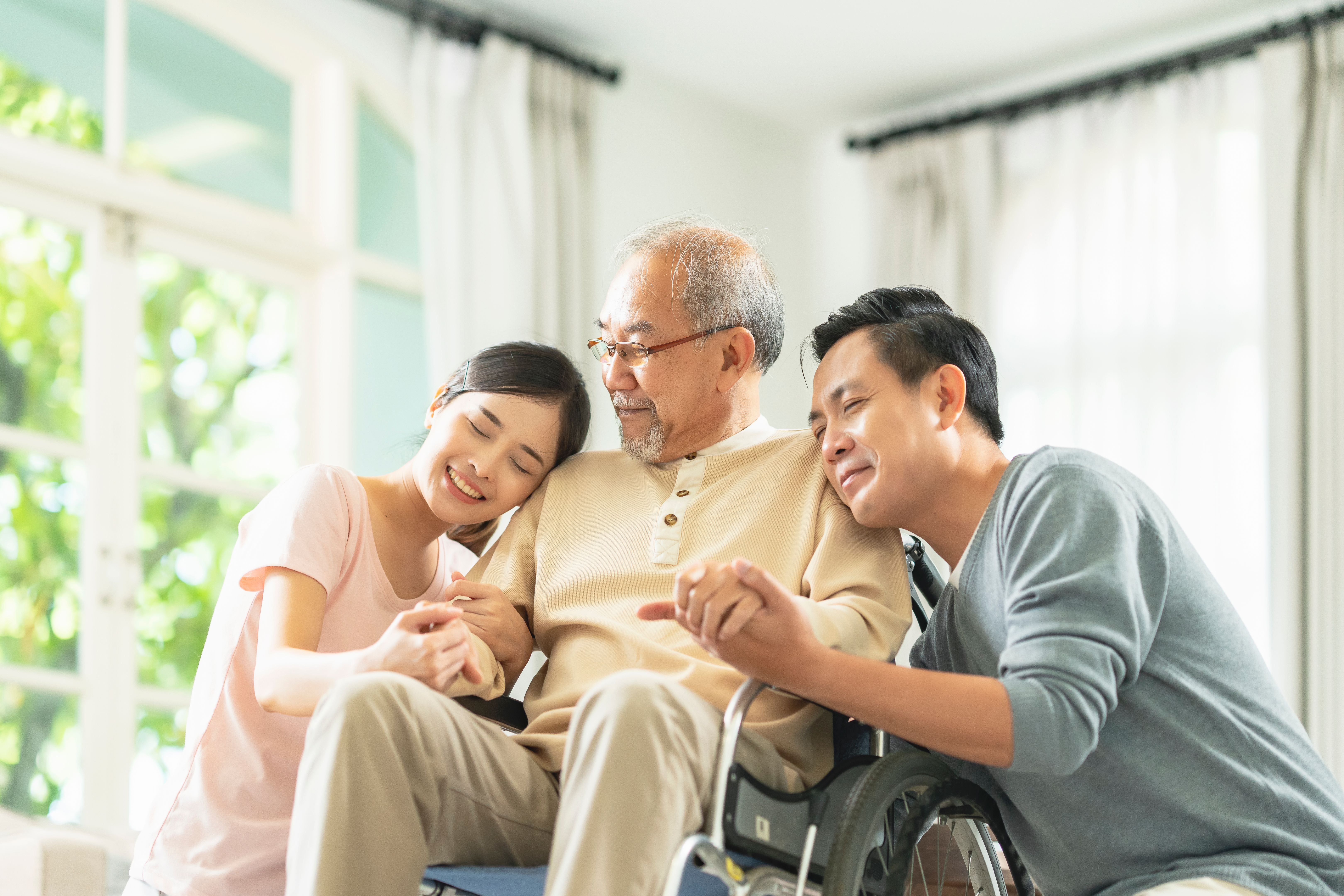 happy family caregivers
