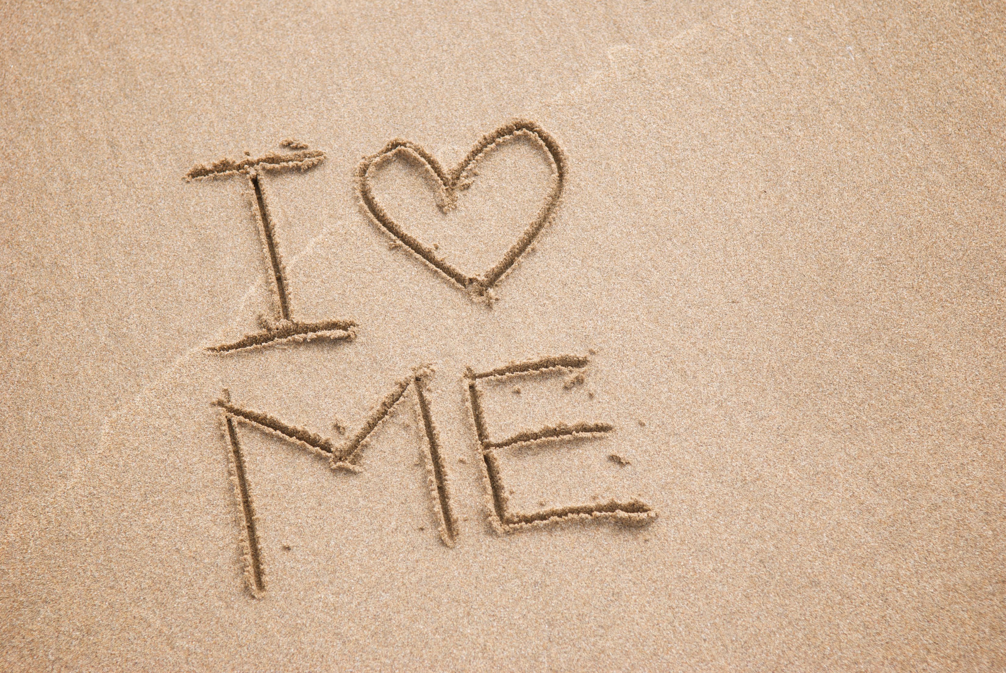 I Heart Me Self Improvement Love Message in Sand I Heart Me Self Improvement Love Message in Sand