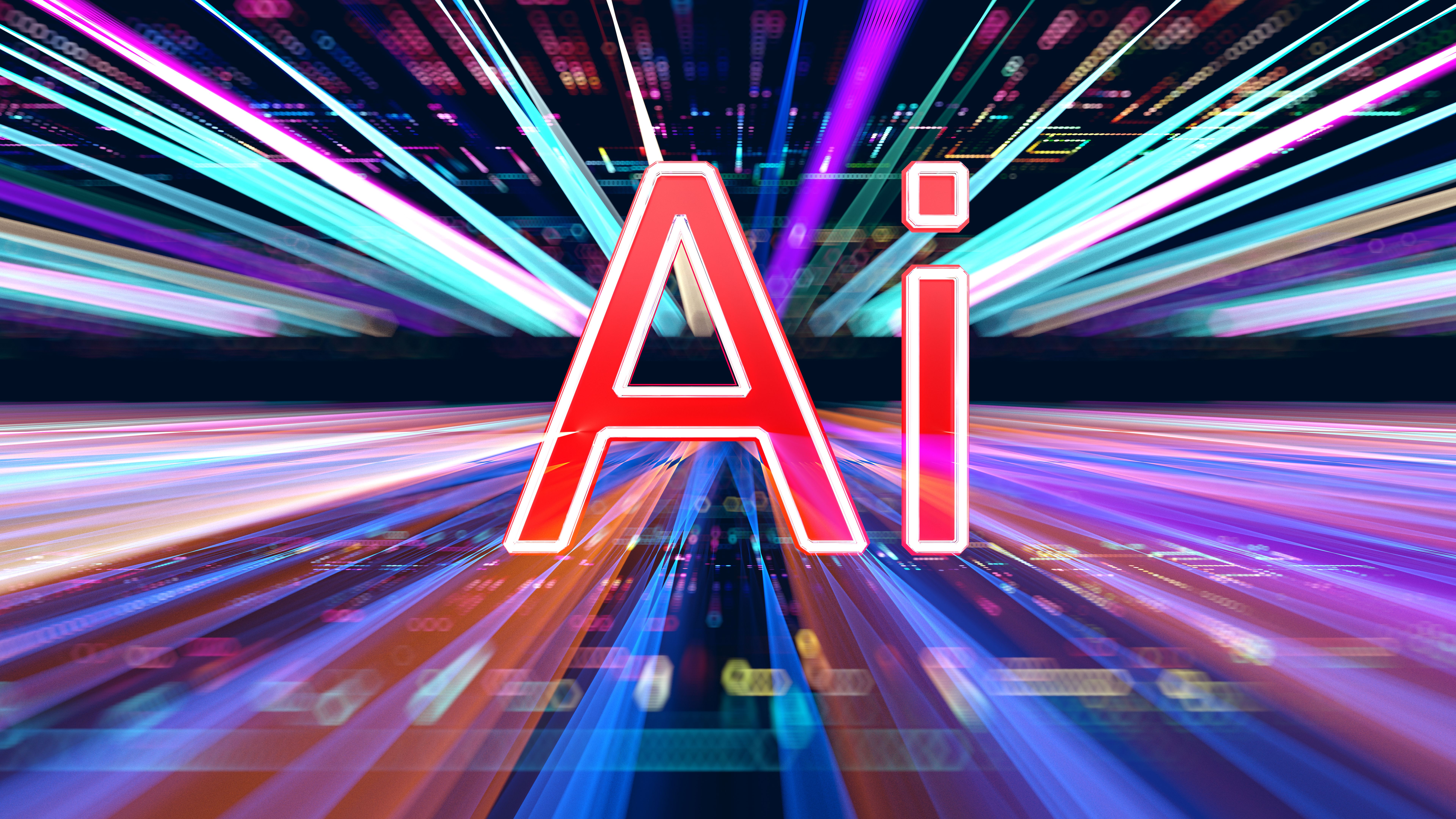 Digital  AI - Artificial Intelligence concept. Neural network. Machine Learning Concepts