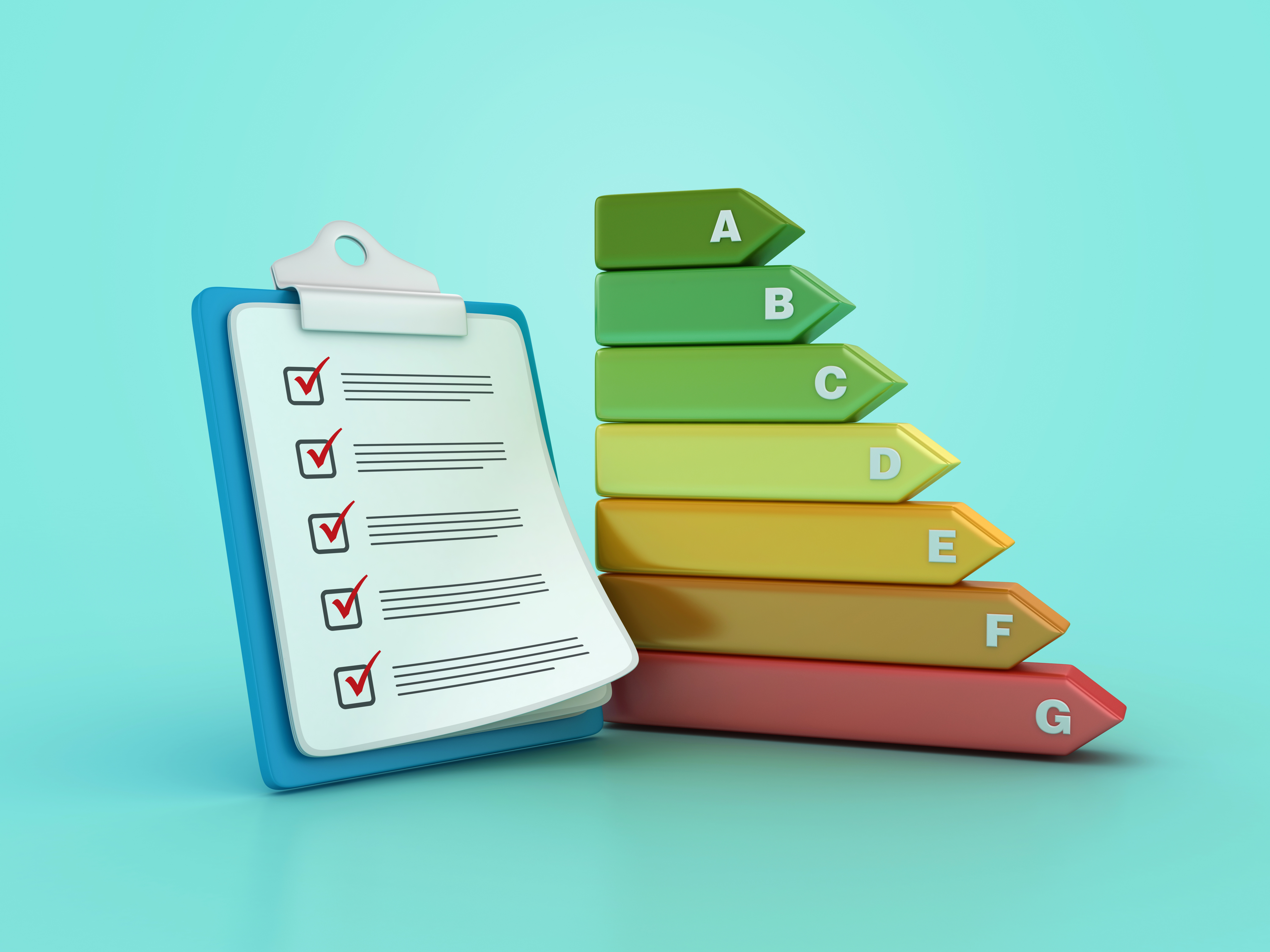 Check List Clipboard with Energy Efficient Diagram Check List Clipboard with Energy Efficient Diagram