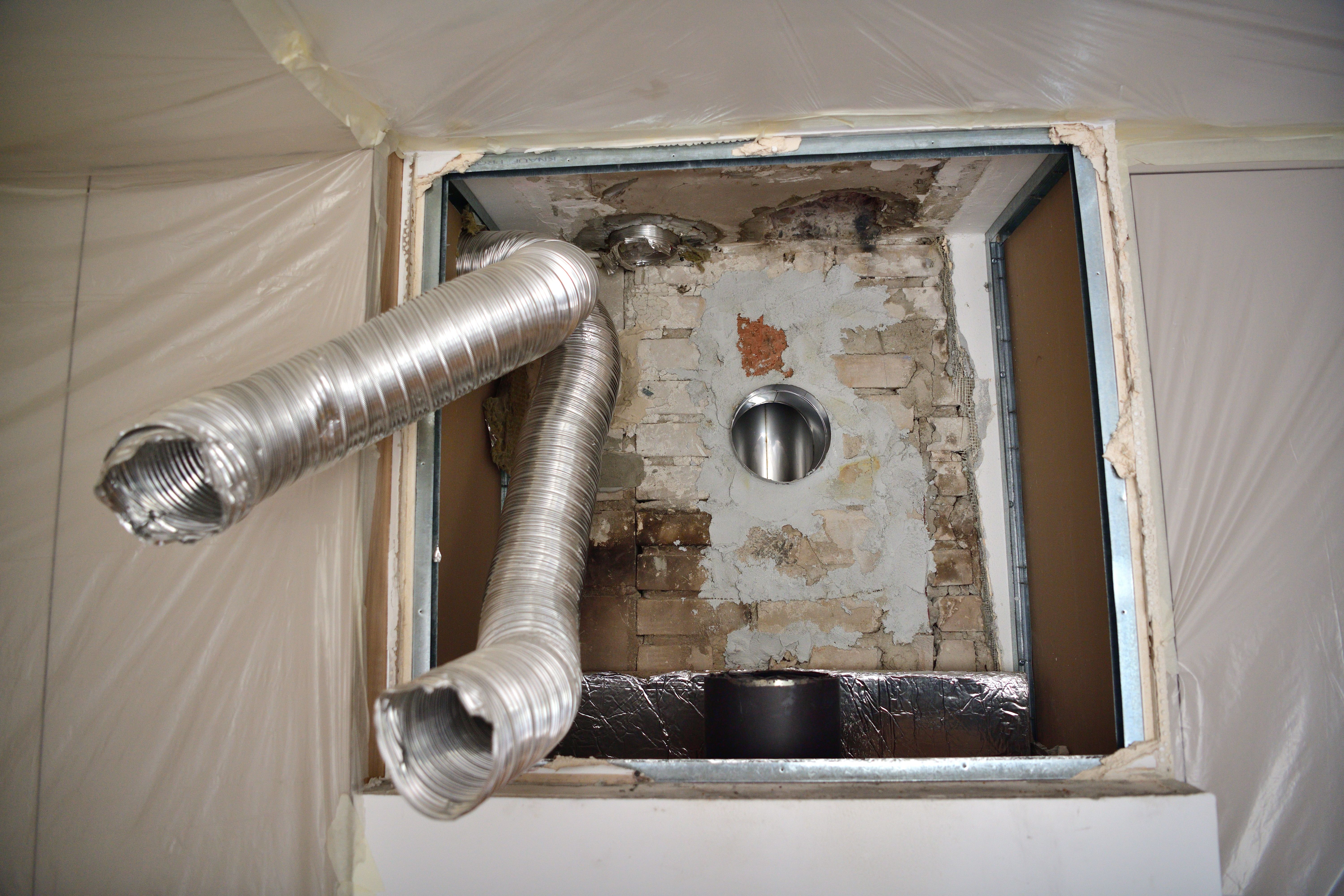 Stainless steel chimney liner installation Alexandria VA