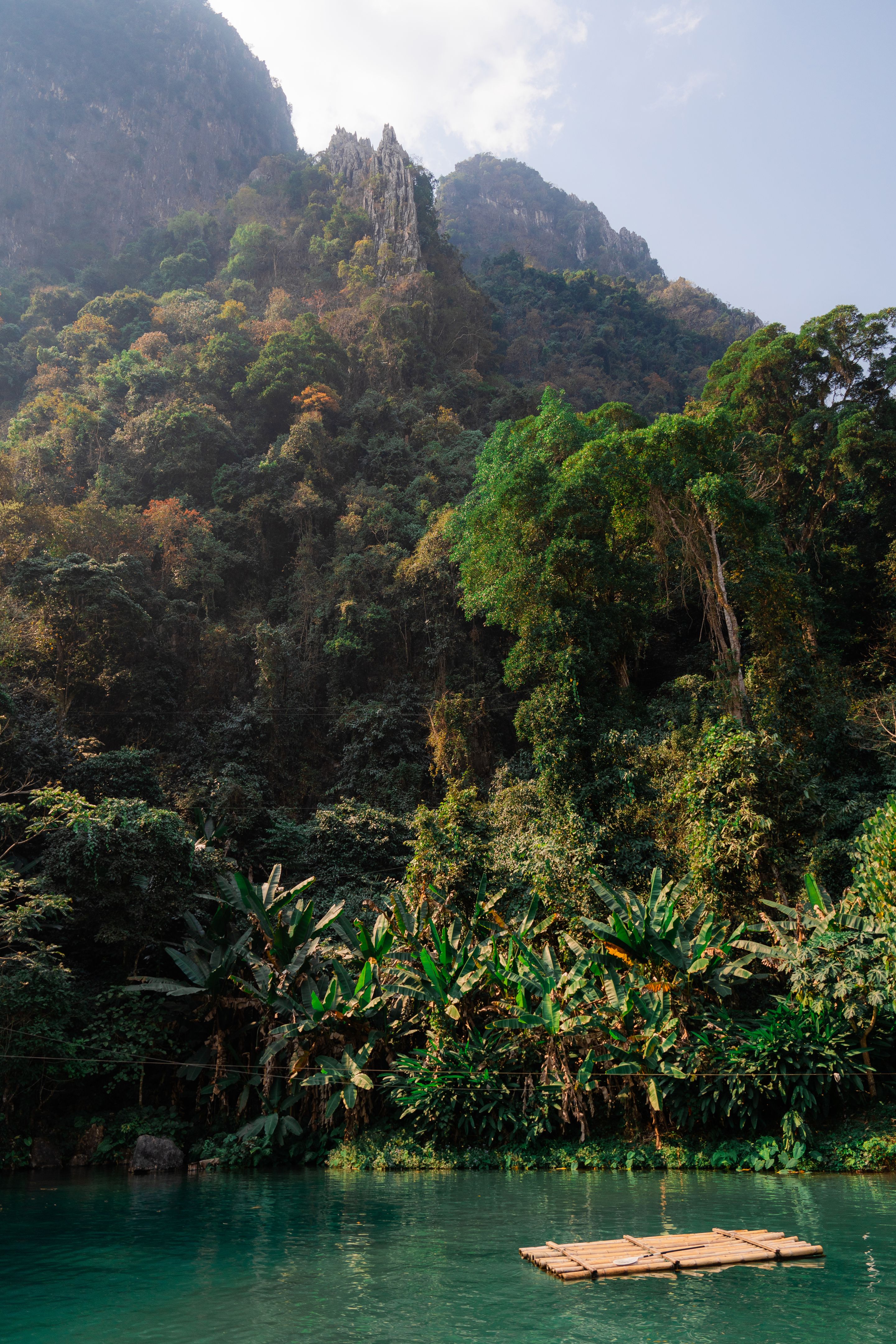 Vang Vieng Blue Lagoon with Floating Raft