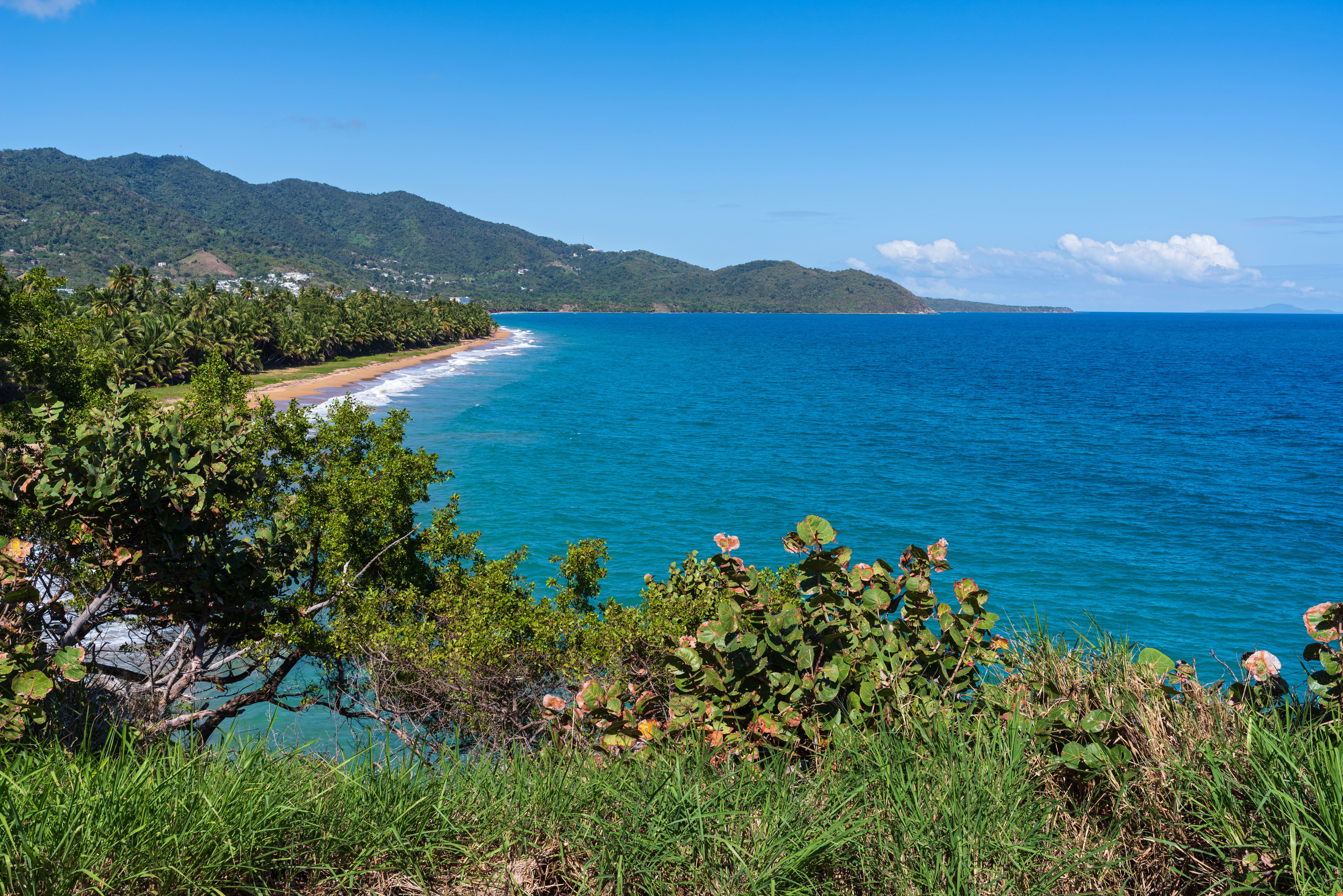 punta tuna beach and hills along coast punta tuna beach and hills along coast