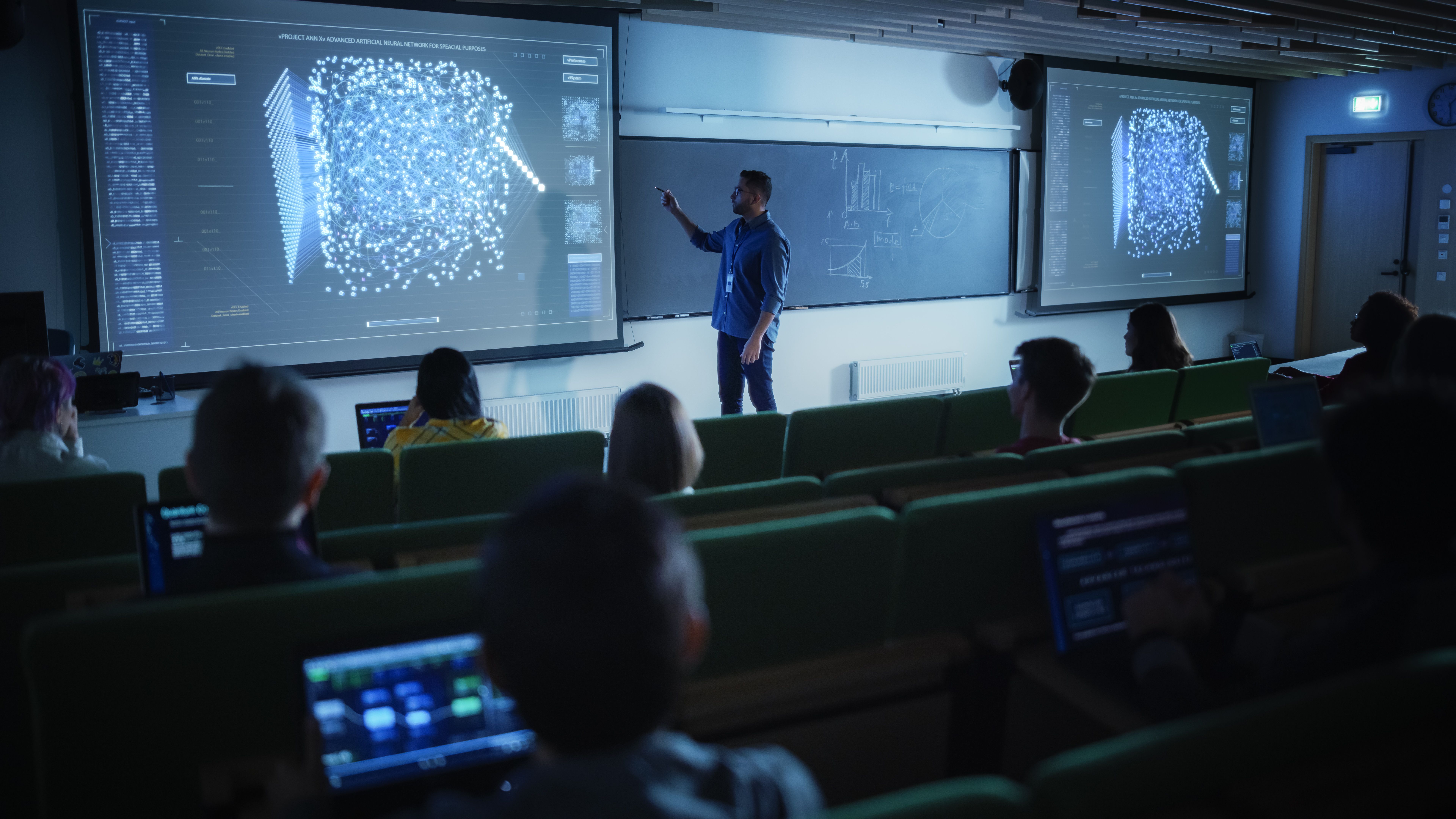 students learning AI