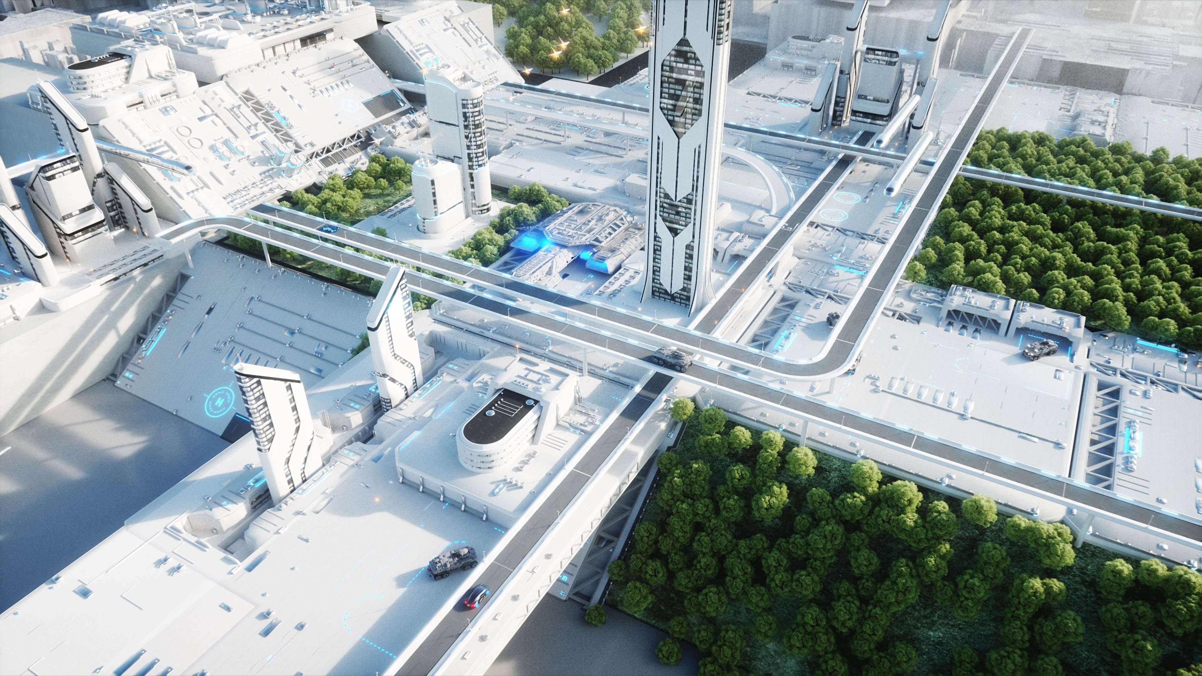 modern city infrastructure