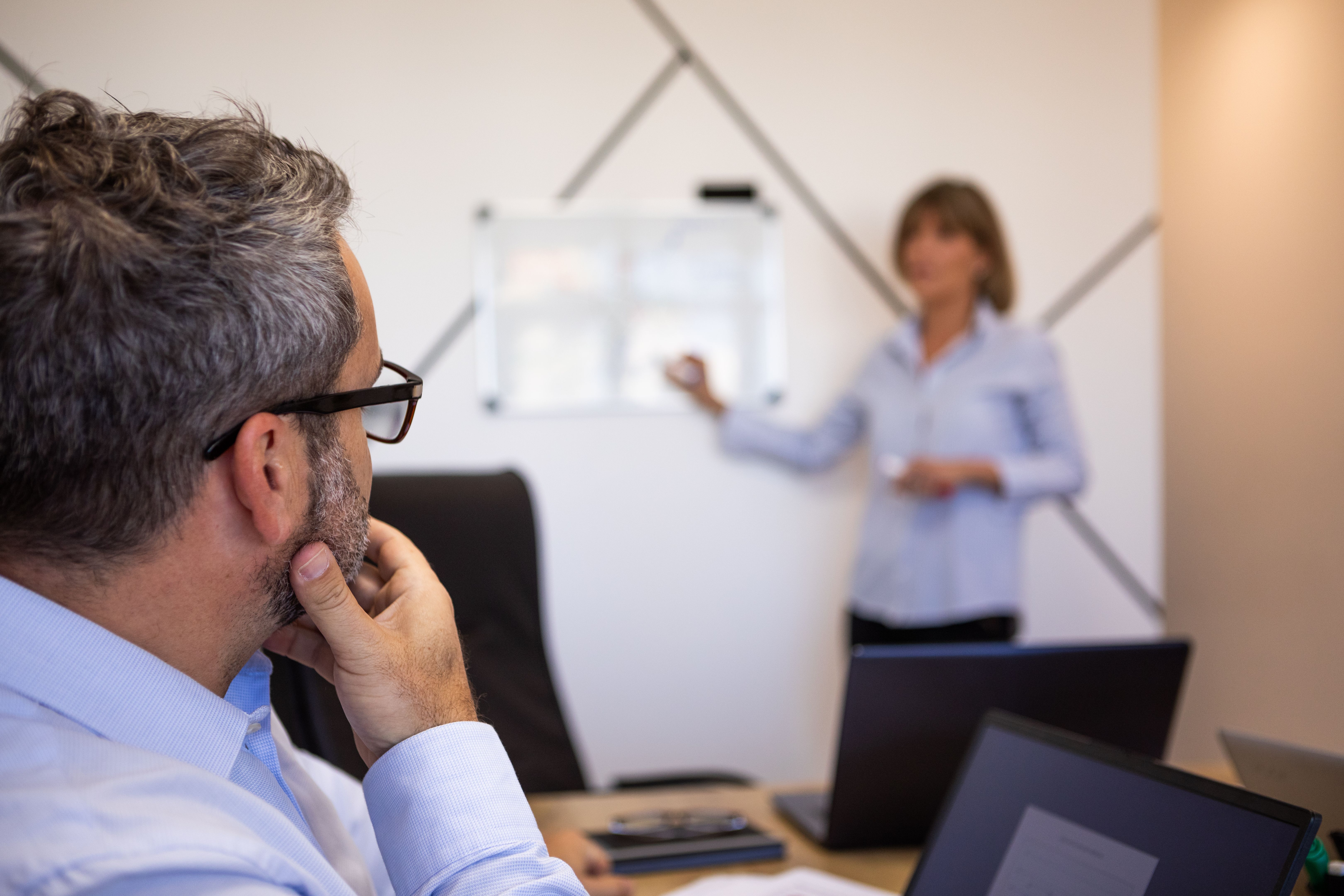 Business presentation in meeting room Business presentation in meeting room