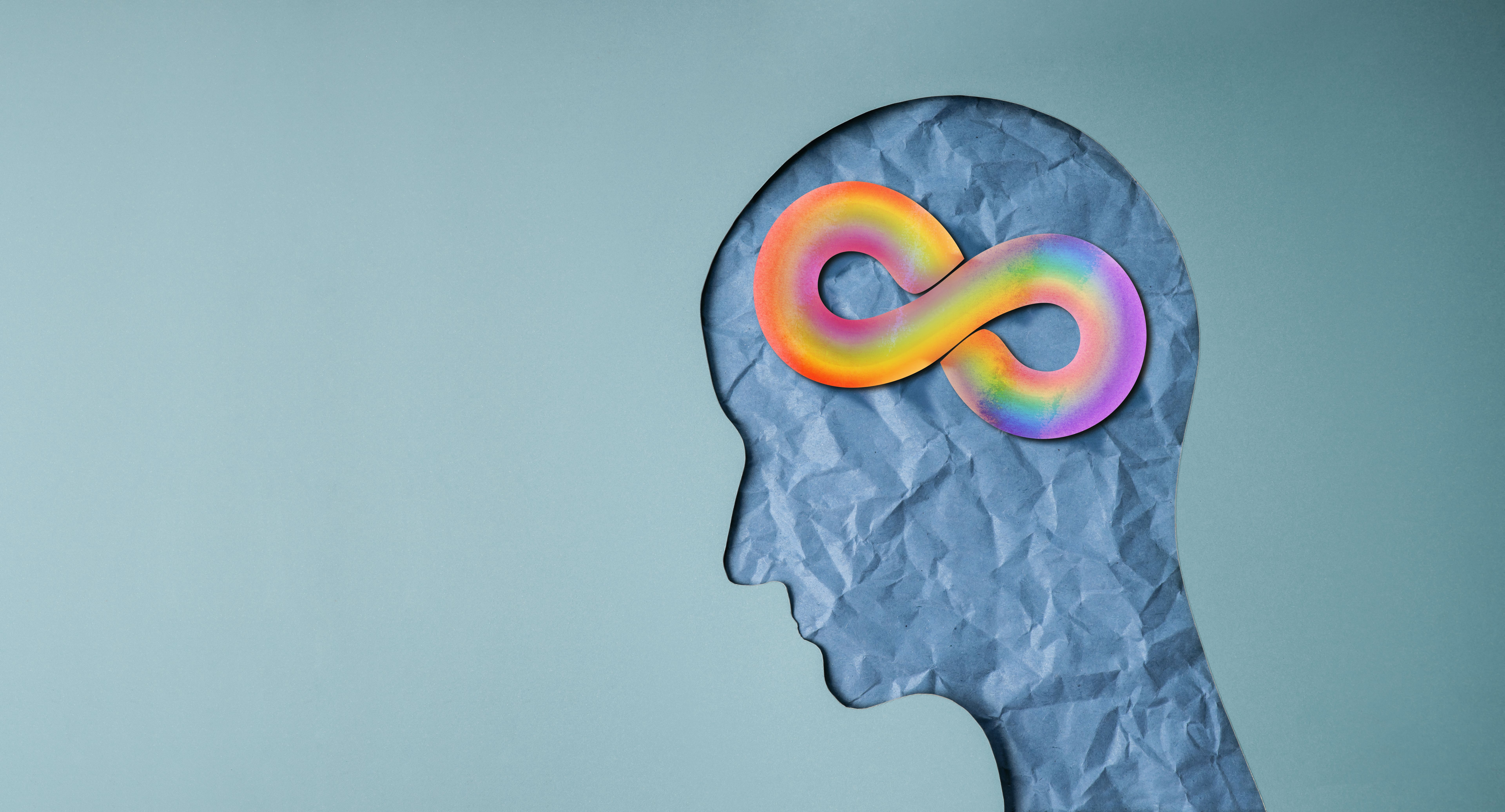 World Autism Day Concepts. represent by a Rainbow Infinity Symbol on the Brain. Autism Awareness Day. Neurodiversity, Inclusivity, and Acceptance. World Autism Day Concepts. represent by a Rainbow Infinity Symbol on the Brain. Autism Awareness Day. Neurodiversity, Inclusivity, and Acceptance.